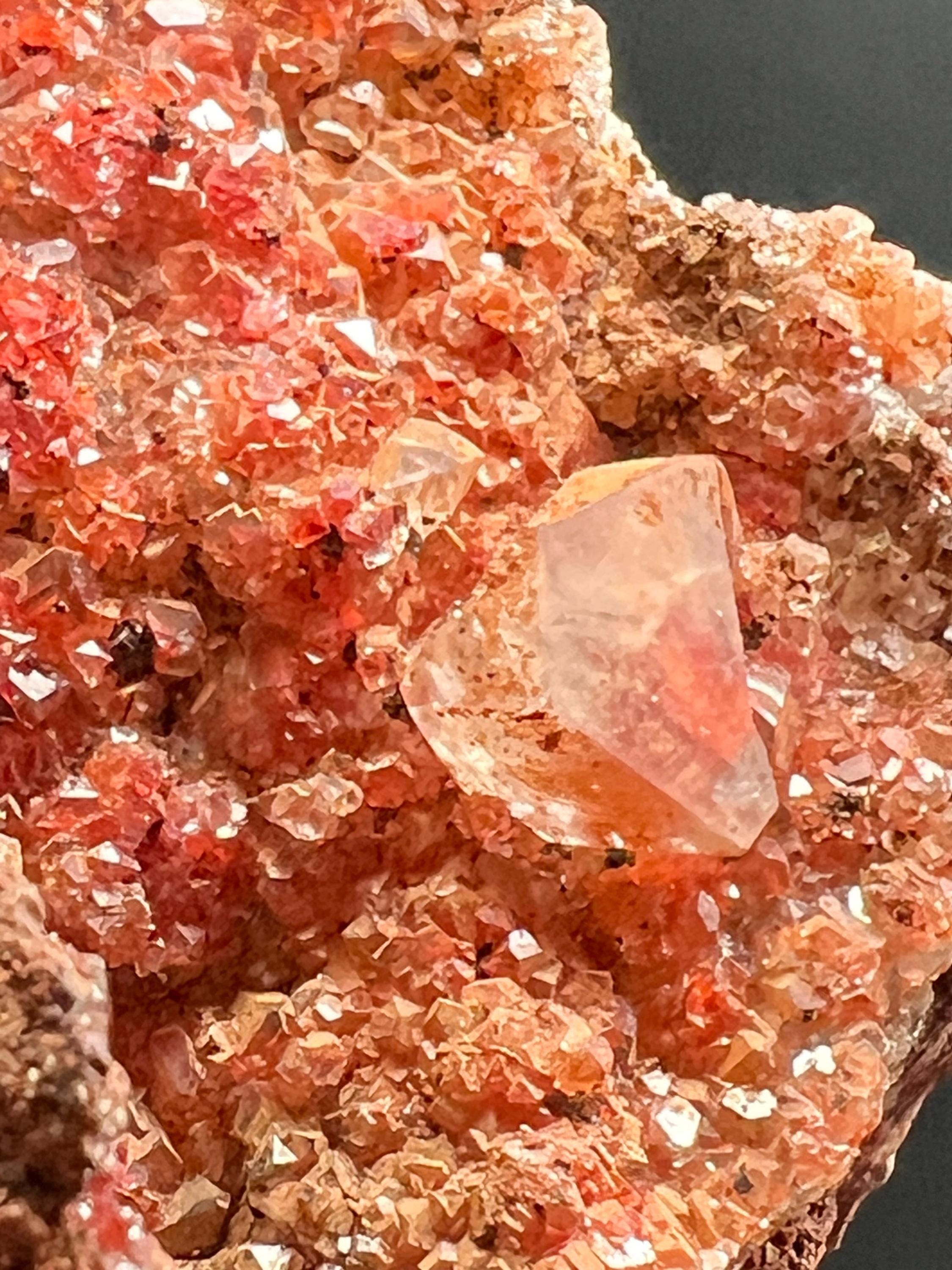 Red diamond calcite from Mexico