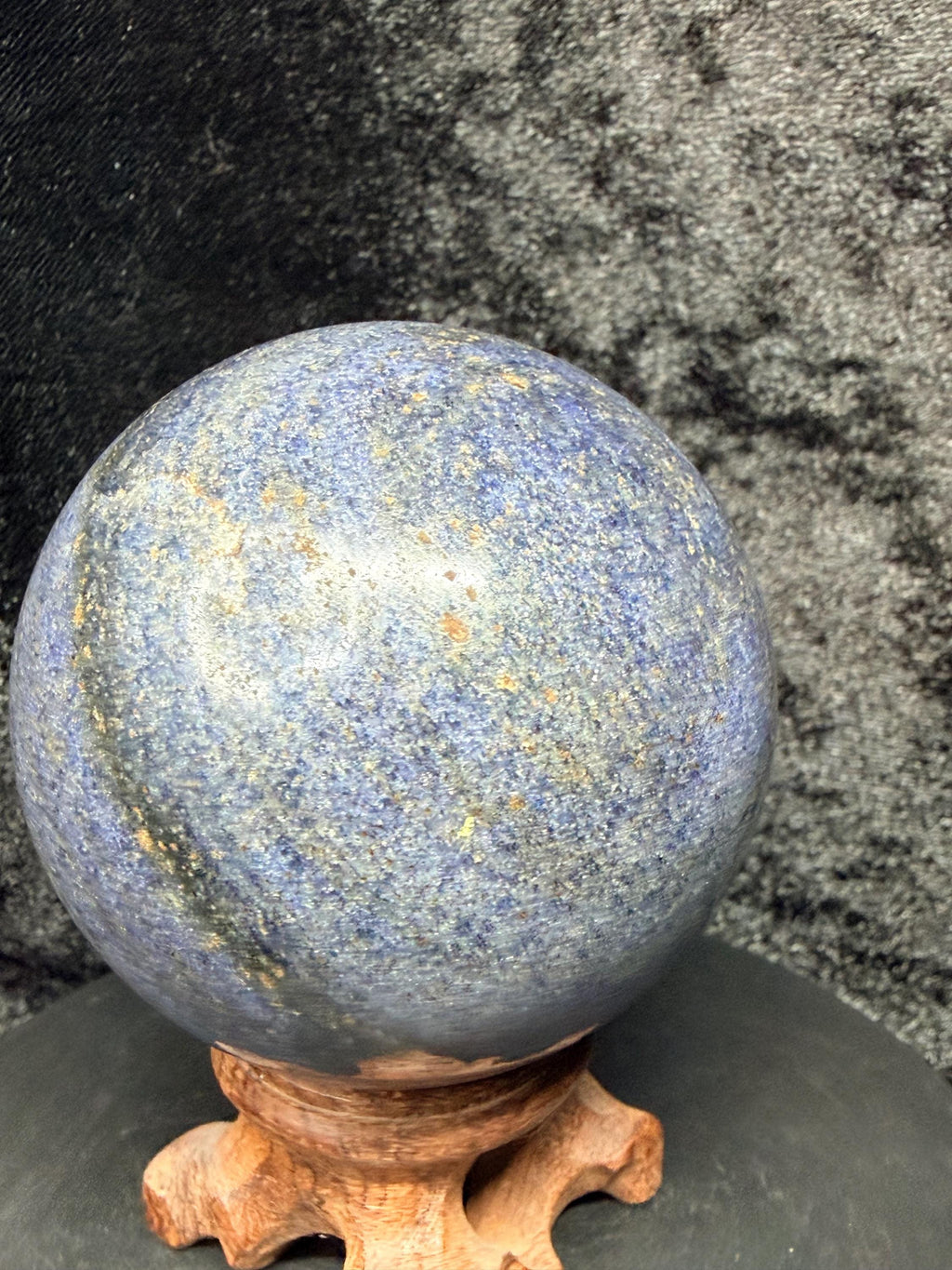 Polished Natural Dumortierite Sphere
