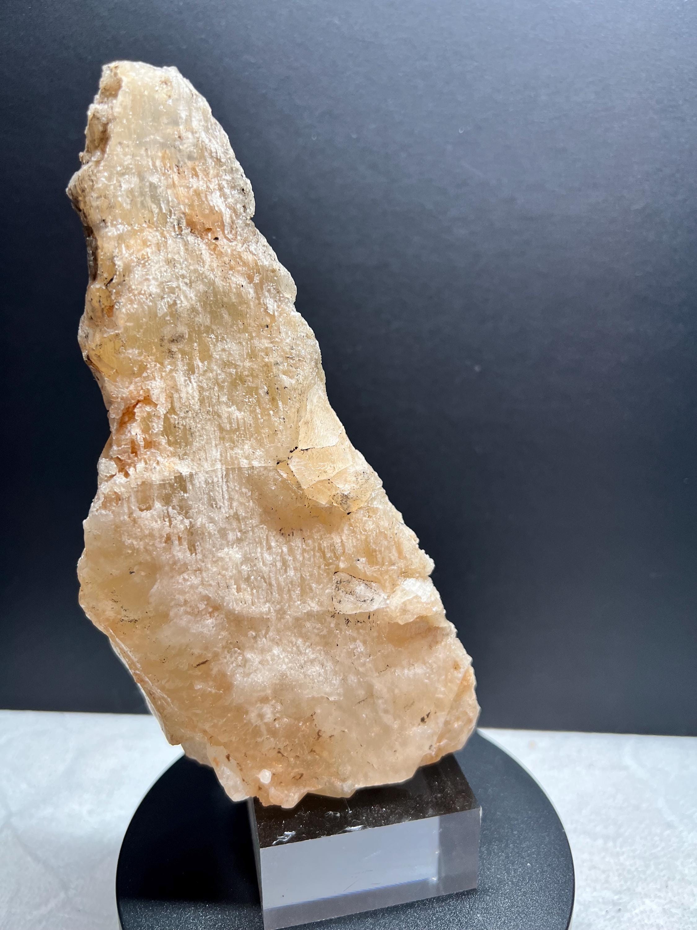 Calcite Stalactite Crystal, Phosphorescent Mineral Specimen