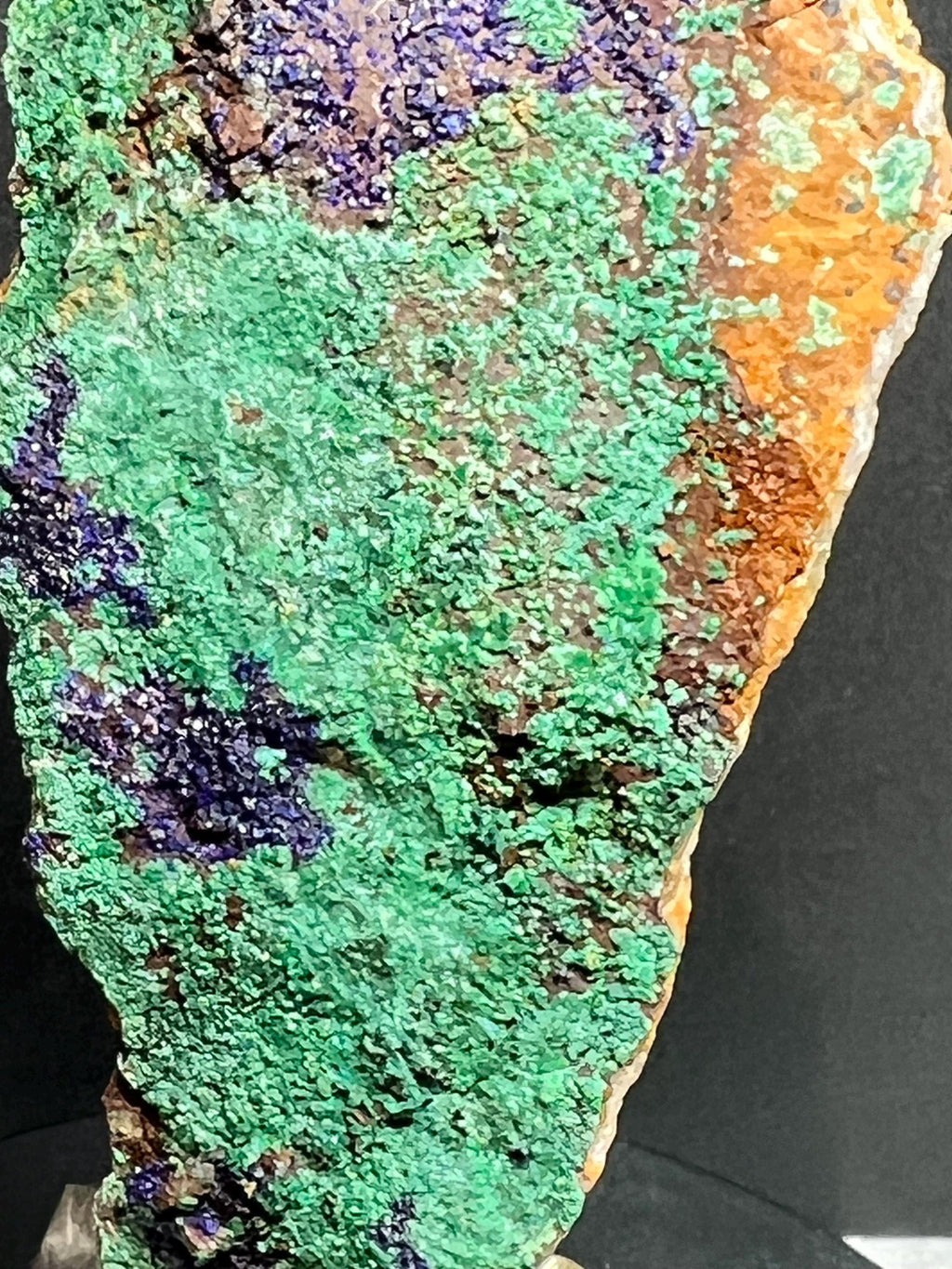 Azurite on malachite