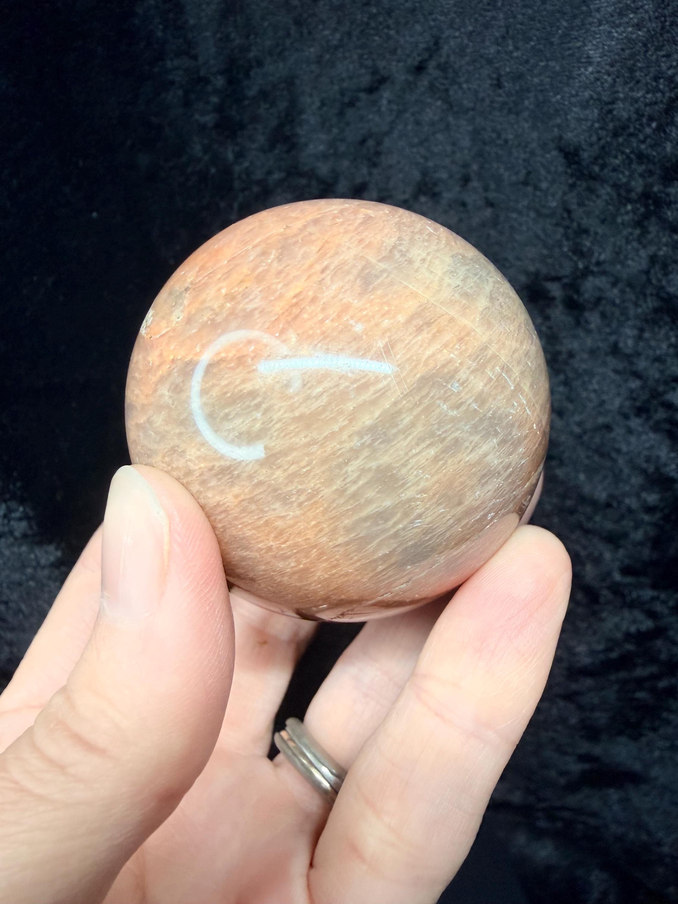 Flashy Peach Moonstone Sphere