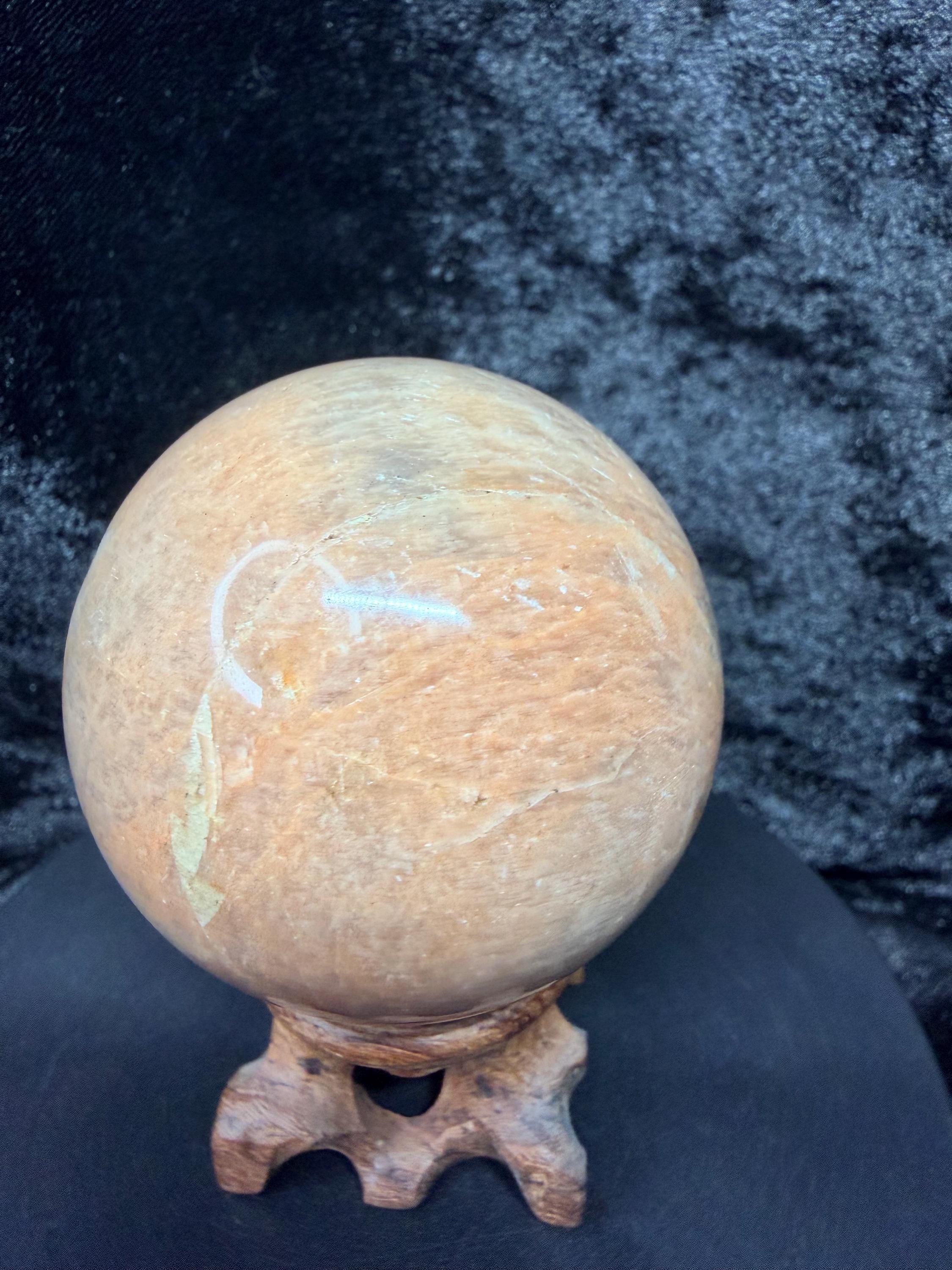 Flashy Peach Moonstone Sphere