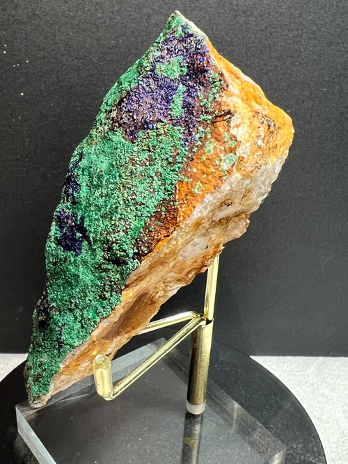 Azurite on malachite