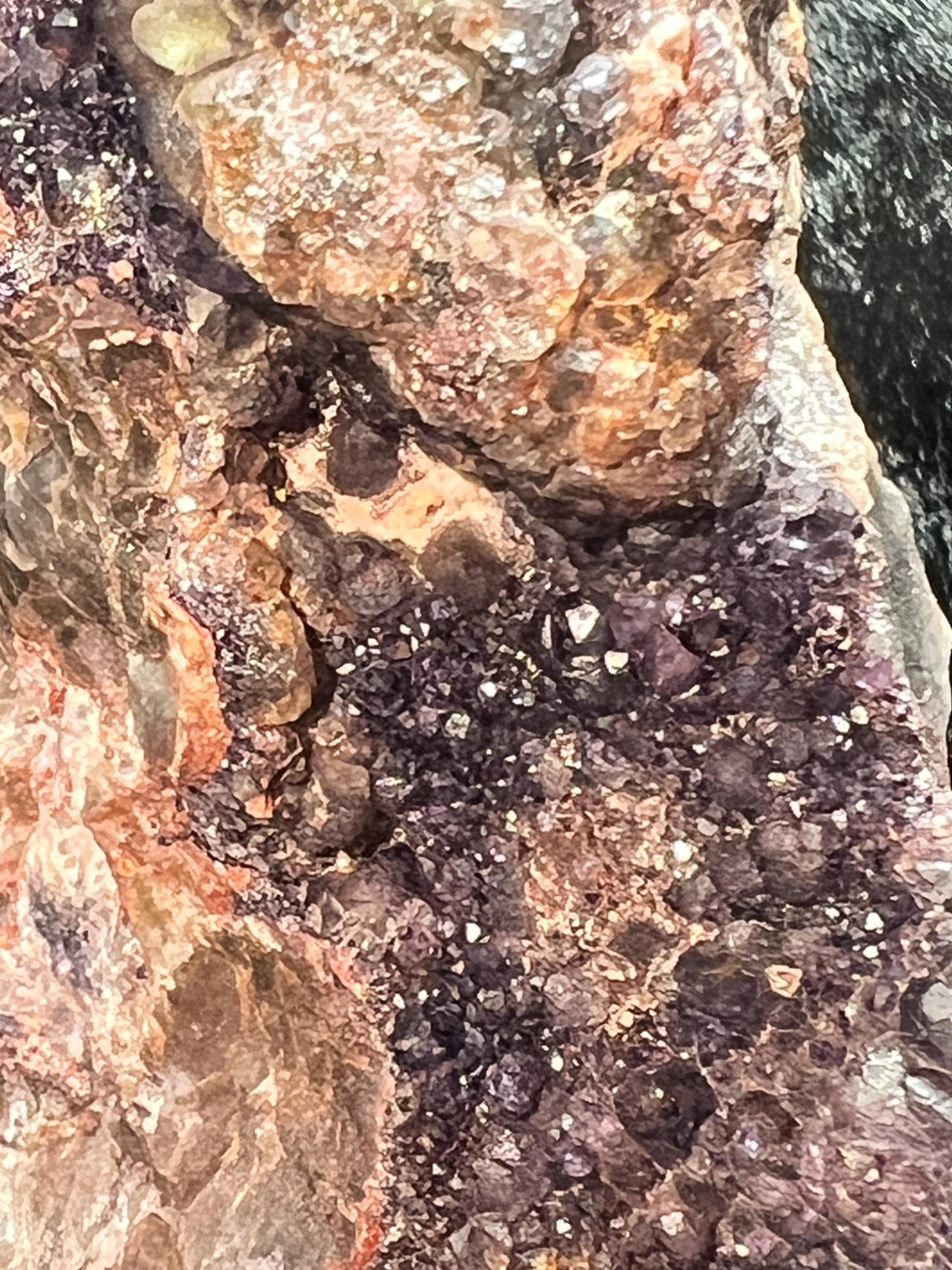 Purple and Yellow Fluorite with Kutnohorite