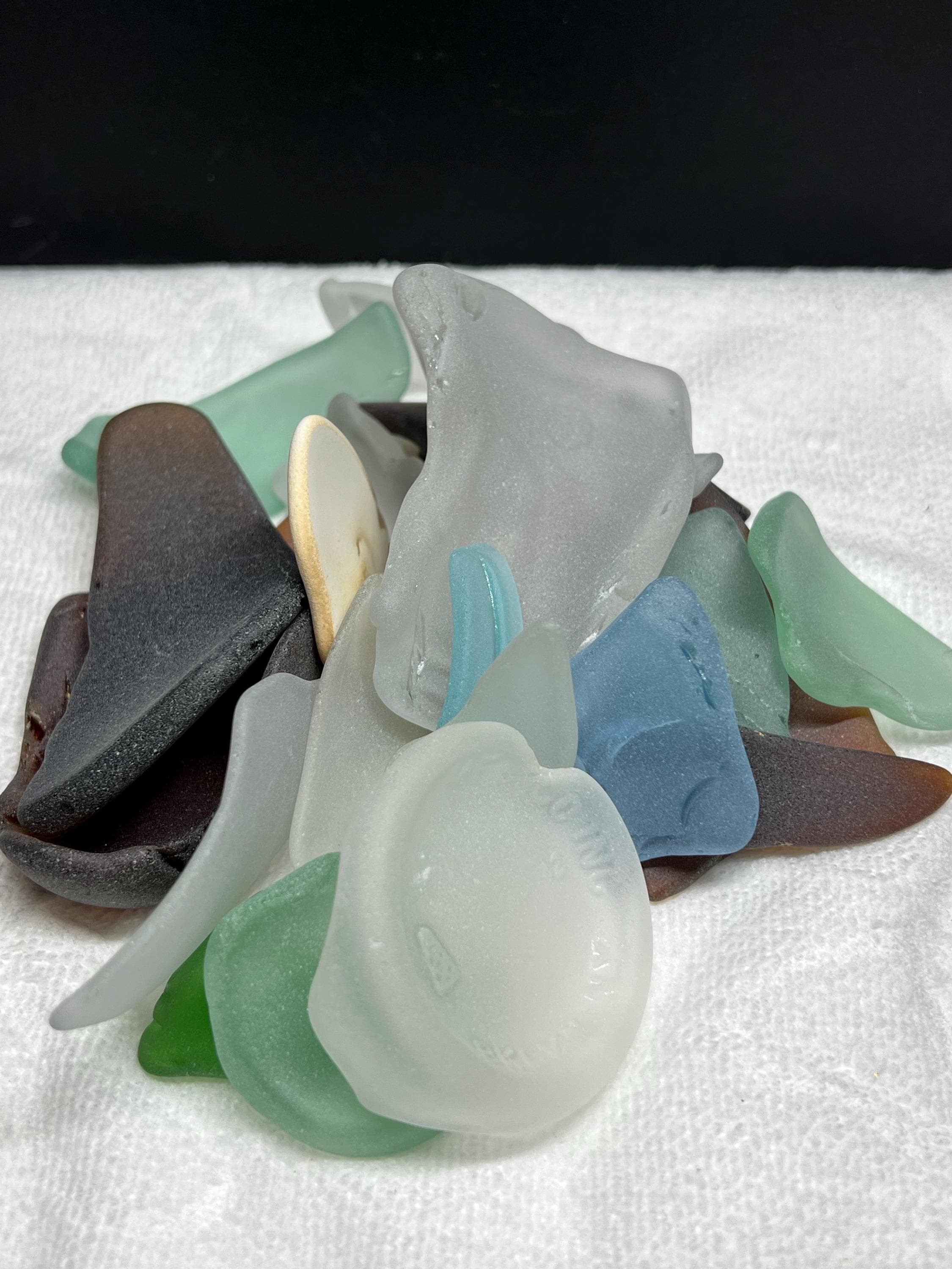 Tumbled antique bottle glass.