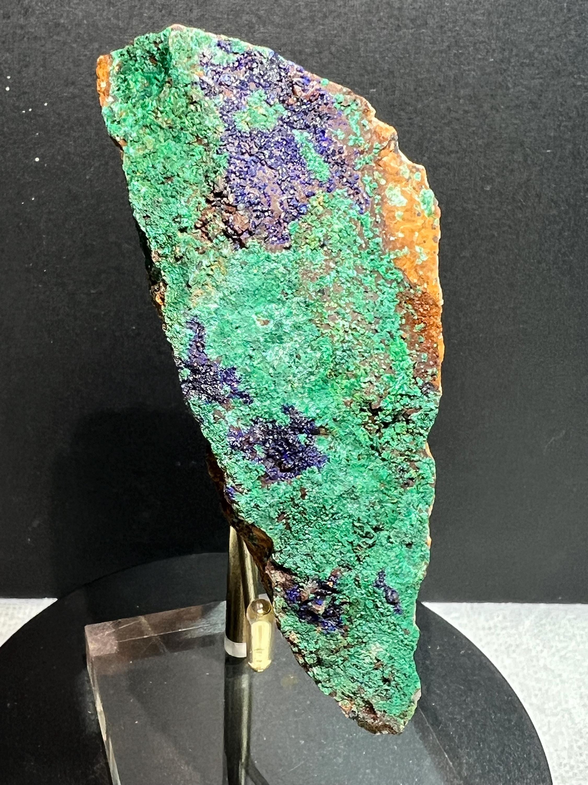 Azurite on malachite
