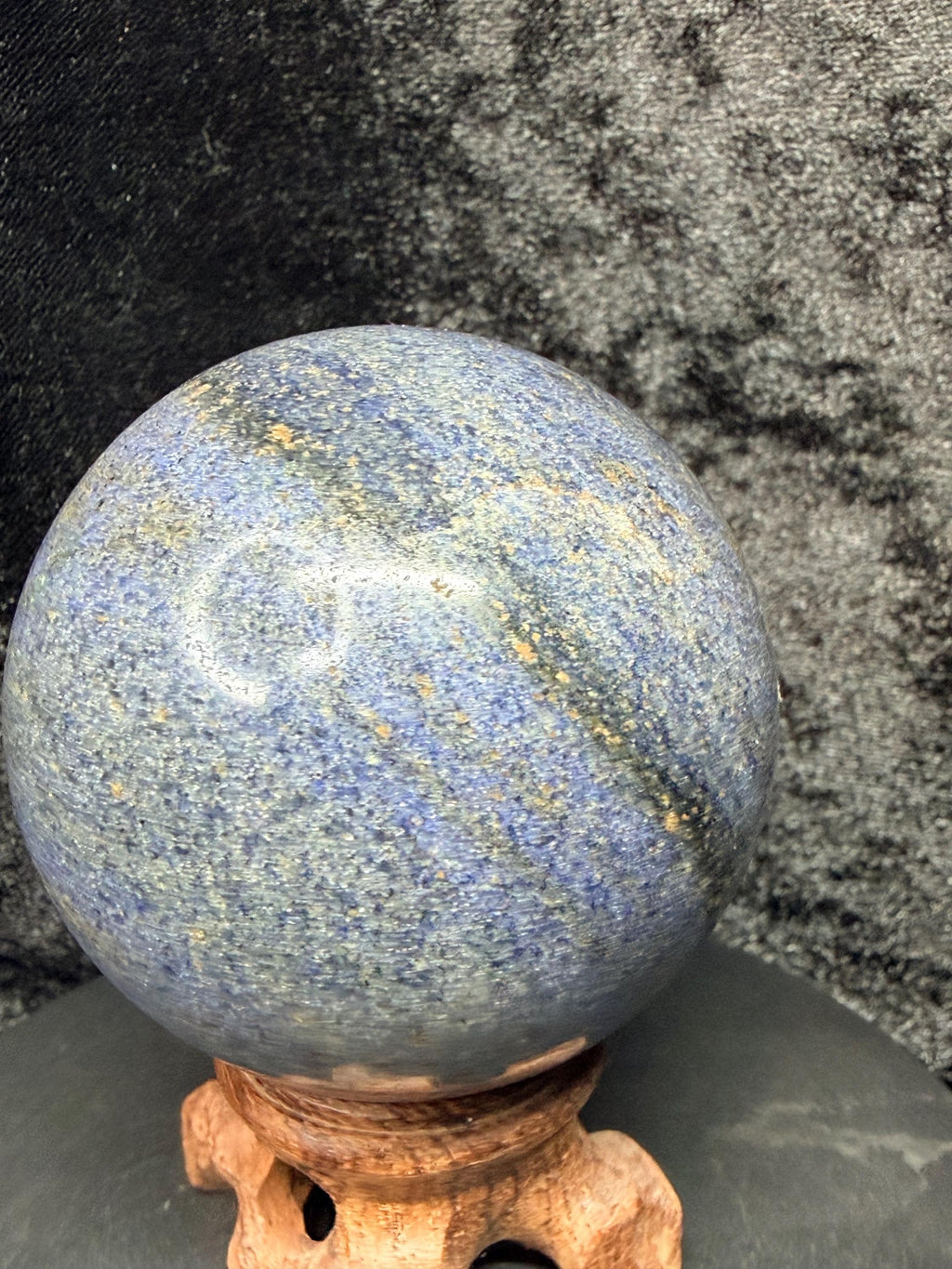 Polished Natural Dumortierite Sphere
