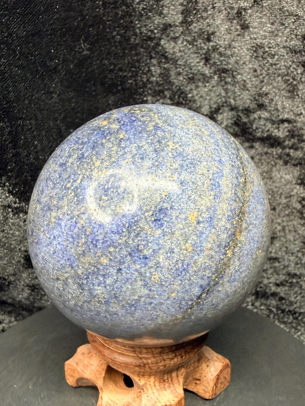 Polished Natural Dumortierite Sphere