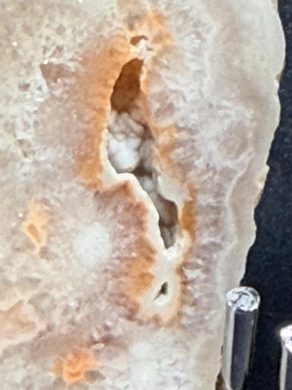 Polished Kentucky Agate / Chalcedony Nodule Matched Pair – Druzy Quartz Cavities