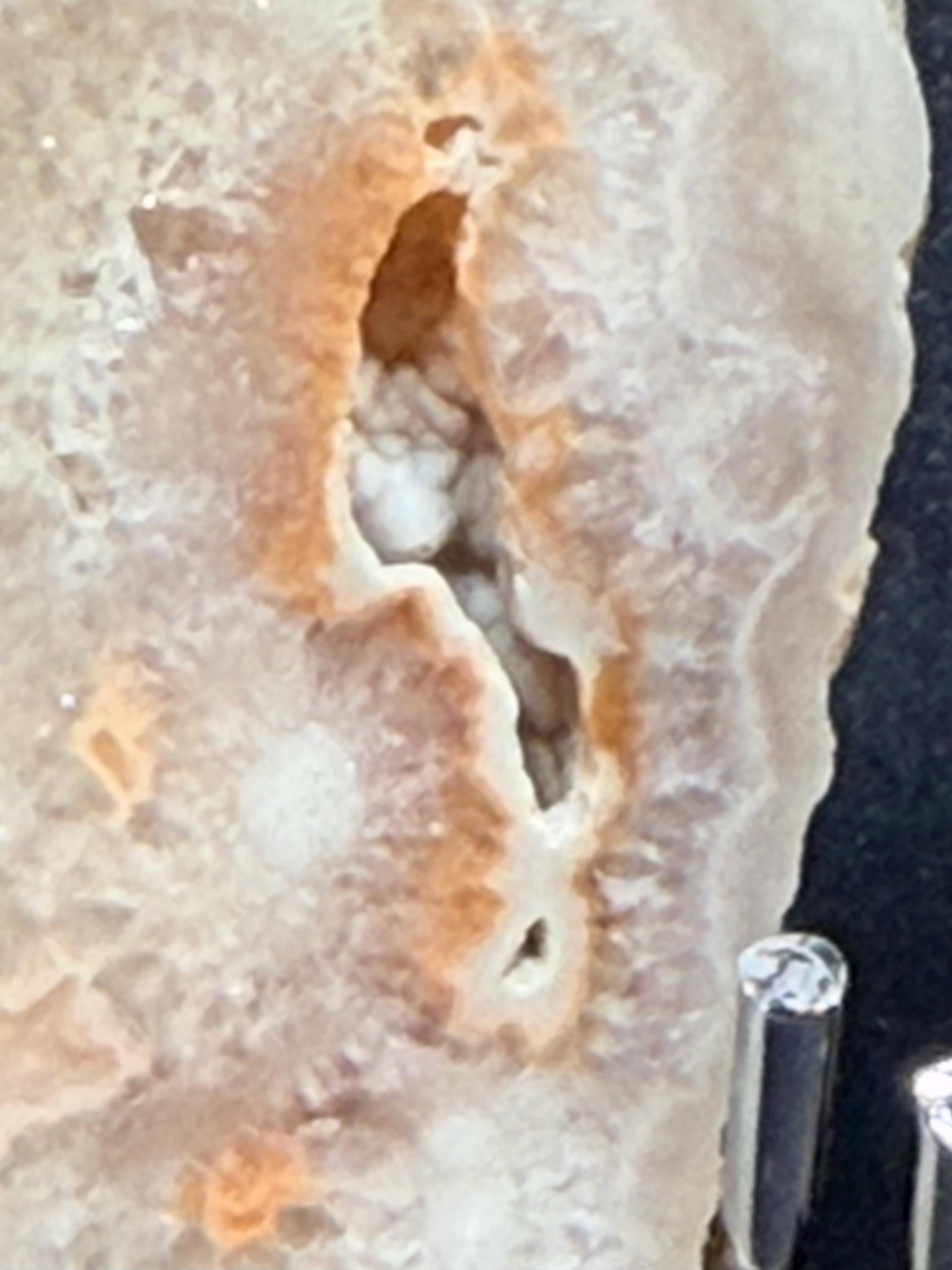 Polished Kentucky Agate / Chalcedony Nodule Matched Pair – Druzy Quartz Cavities