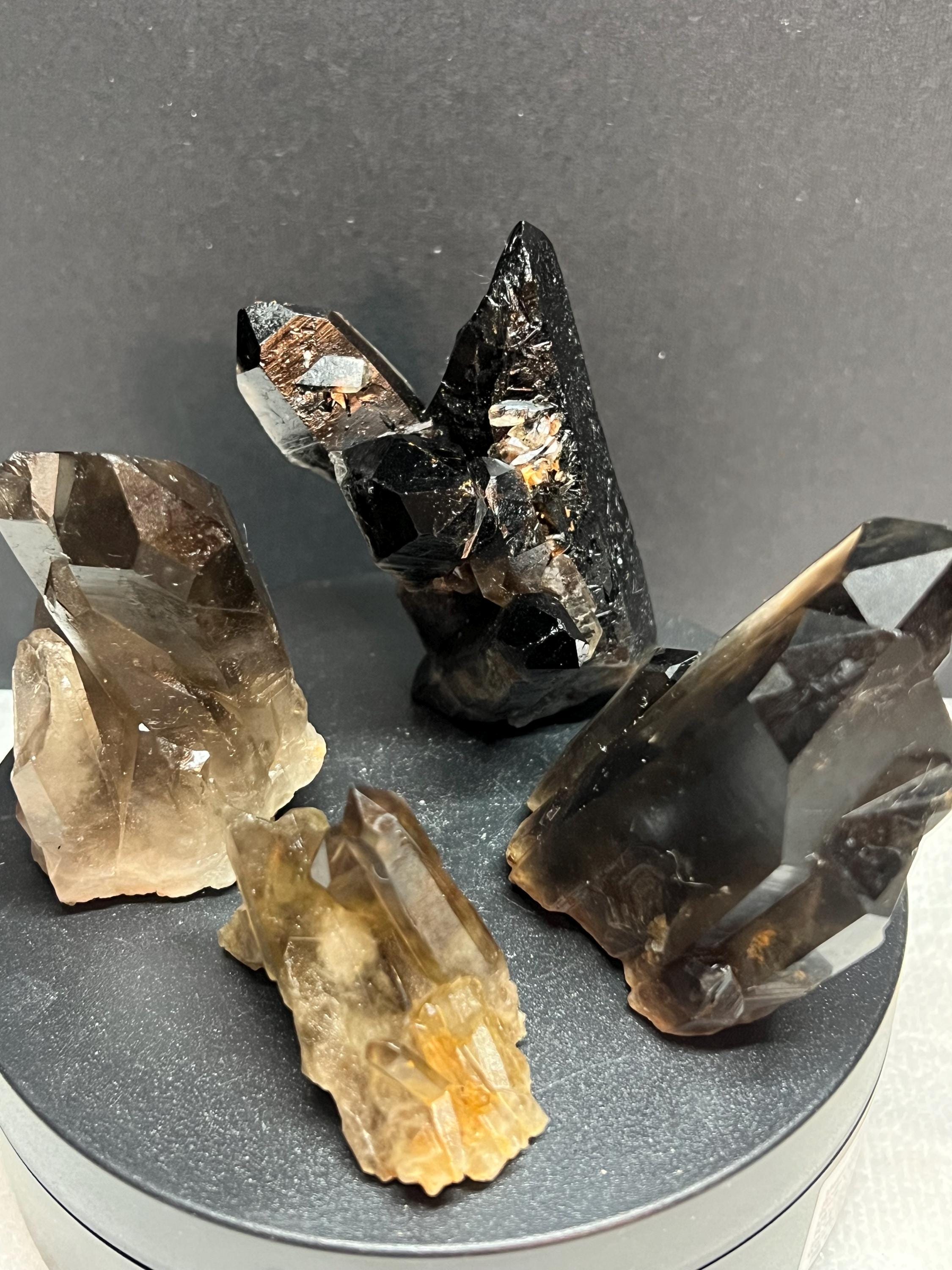 4 piece Smoky Quartz Clusters