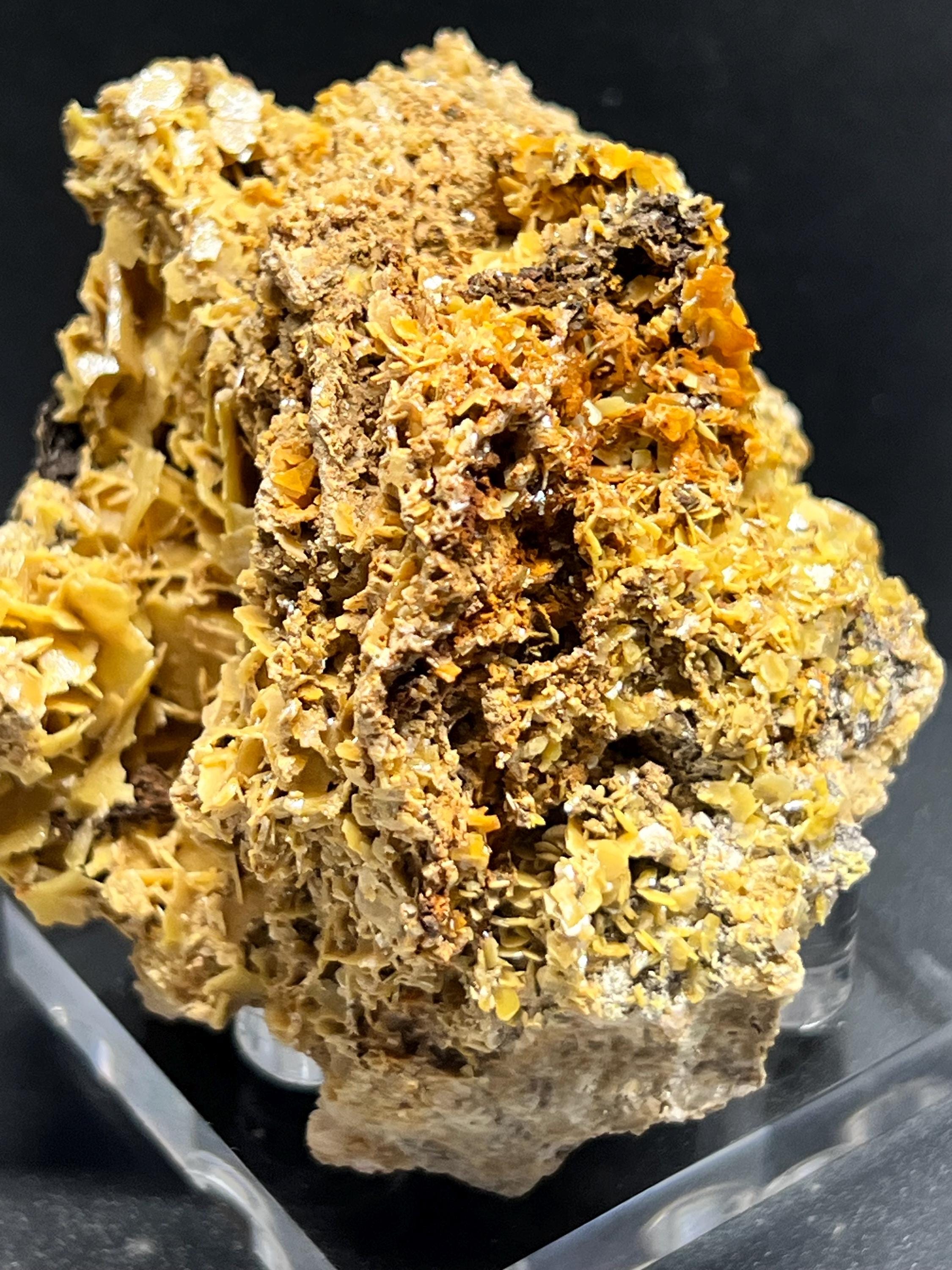 Wulfenite Specimen, Orange Lead Molybdate Mineral