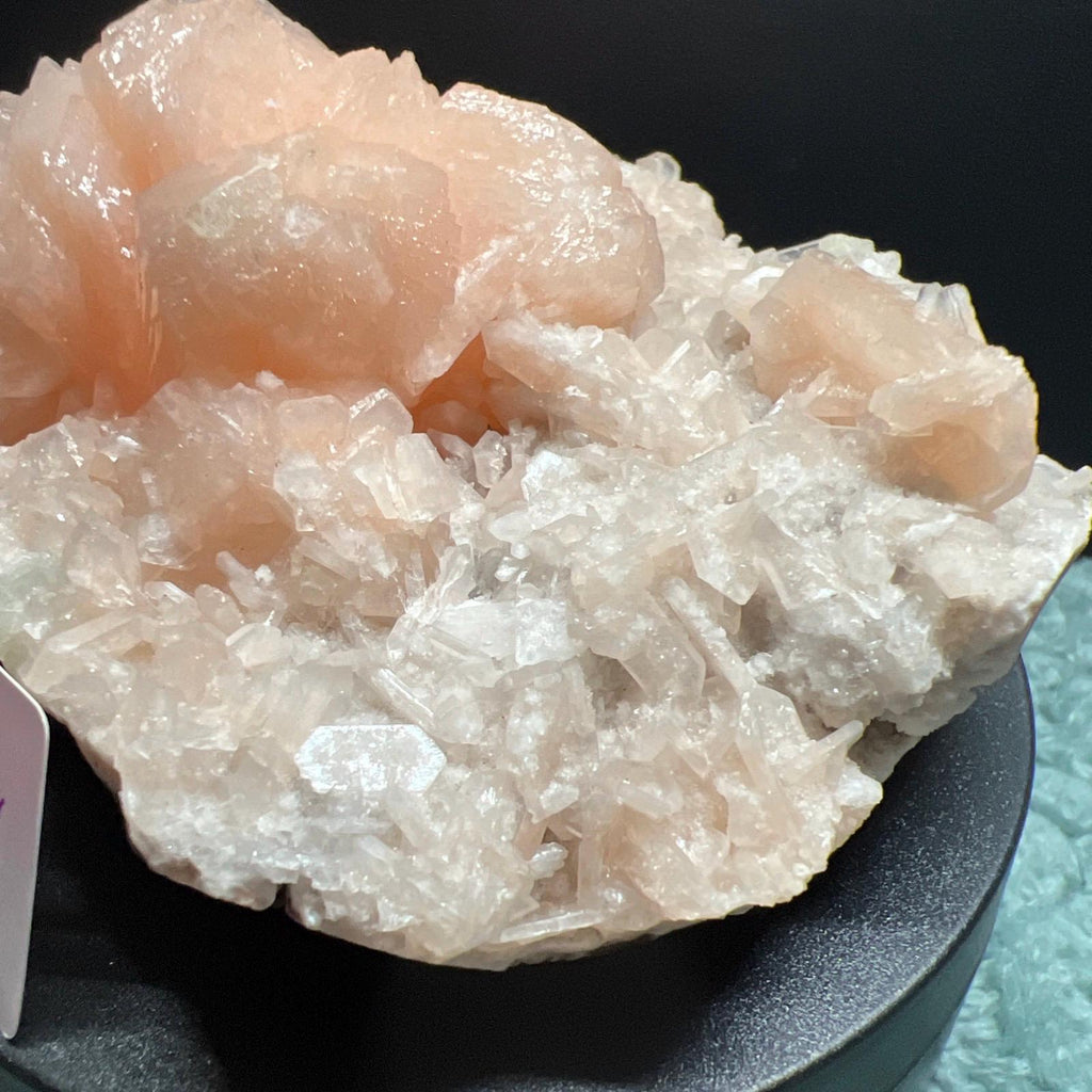 Pink Stilibite on chalcedony from India