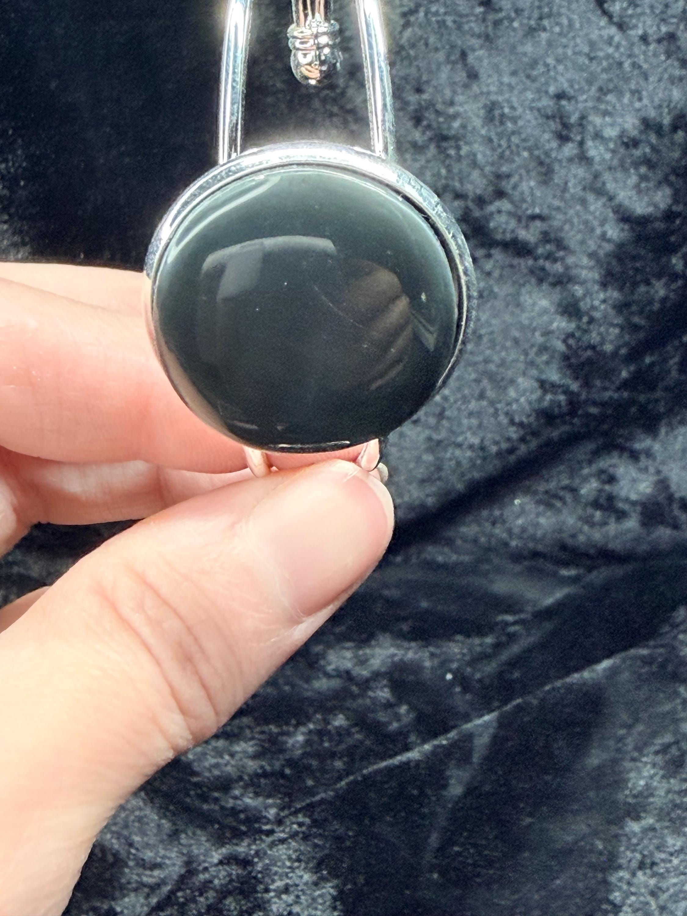 Silver Sheen Obsidian Bracelet