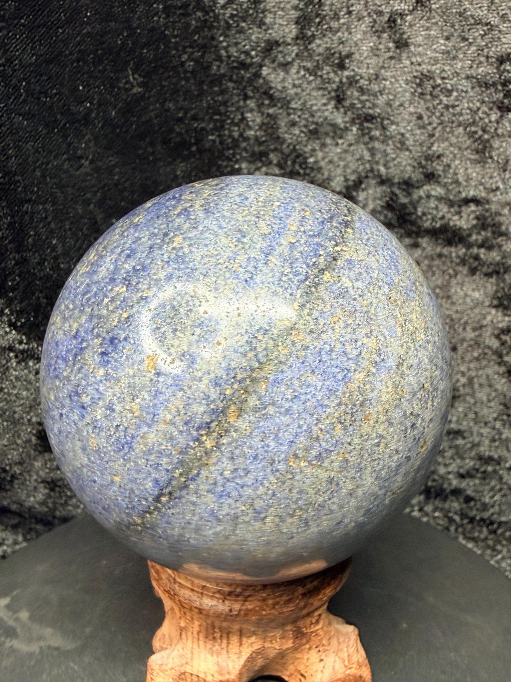Polished Natural Dumortierite Sphere
