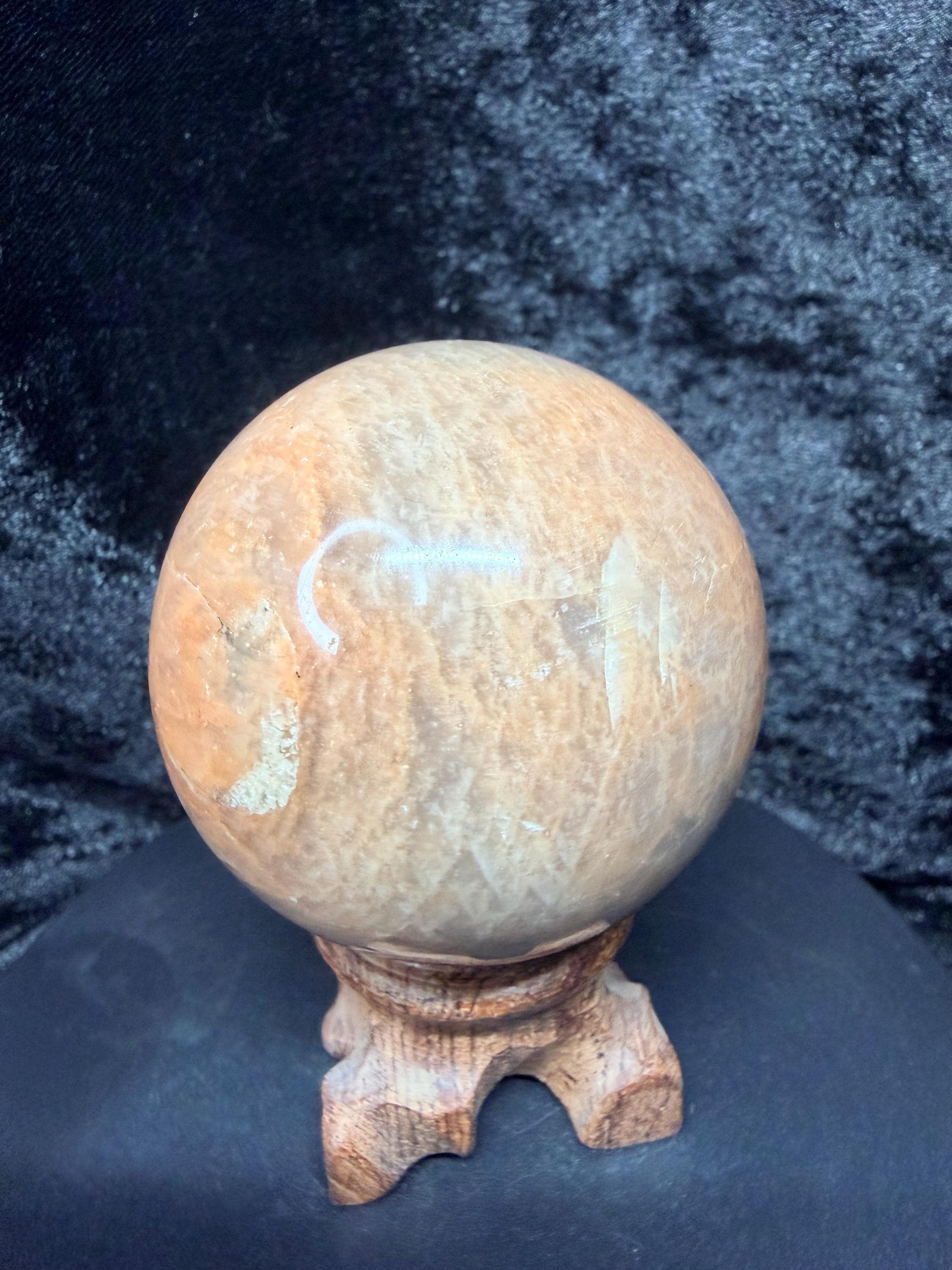 Flashy Peach Moonstone Sphere