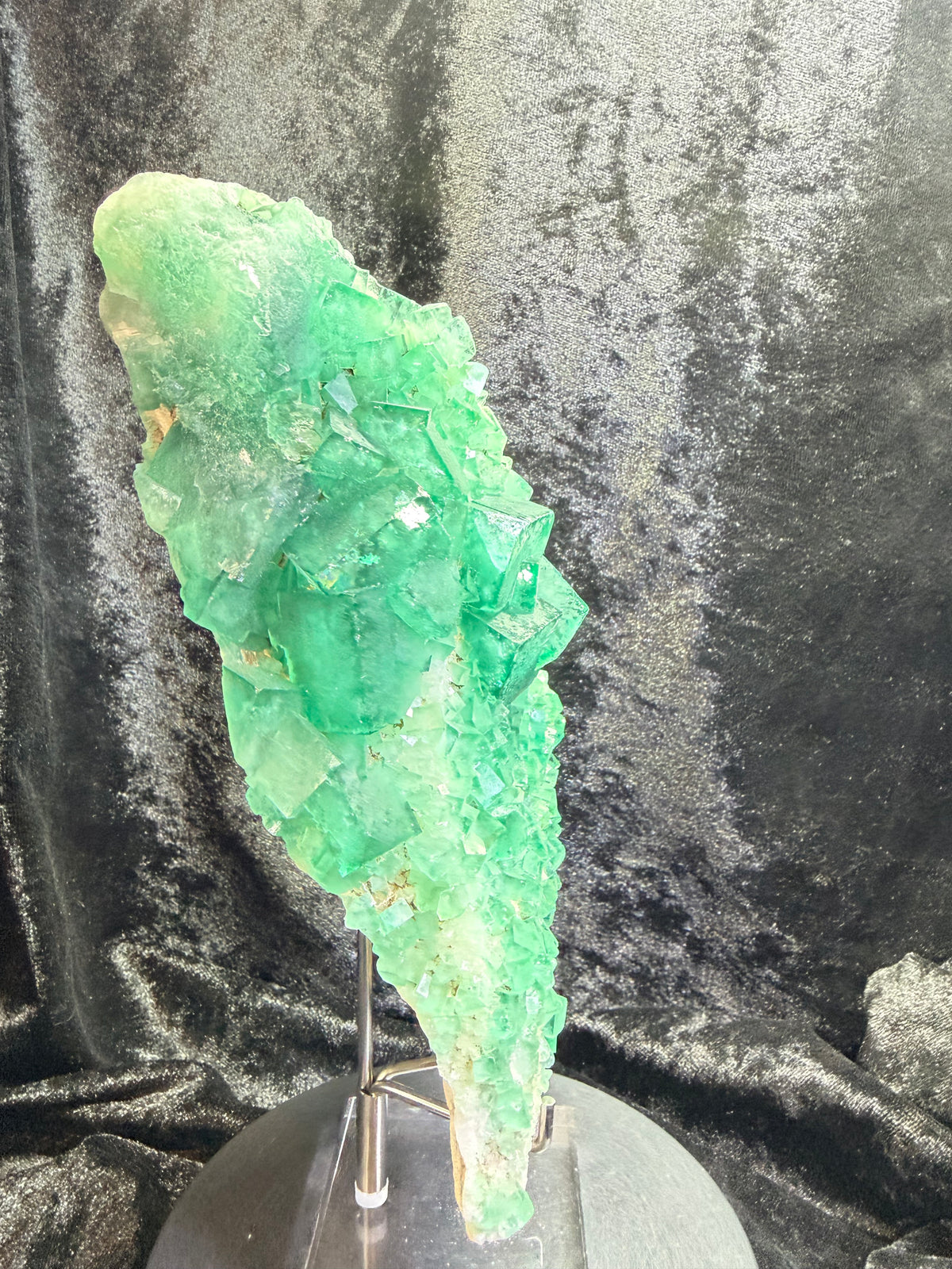Green Fluorite Cluster on Matrix — Madagascar, 7.5″