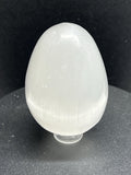 Selenite Crystal Egg: Polished Gypsum Mineral