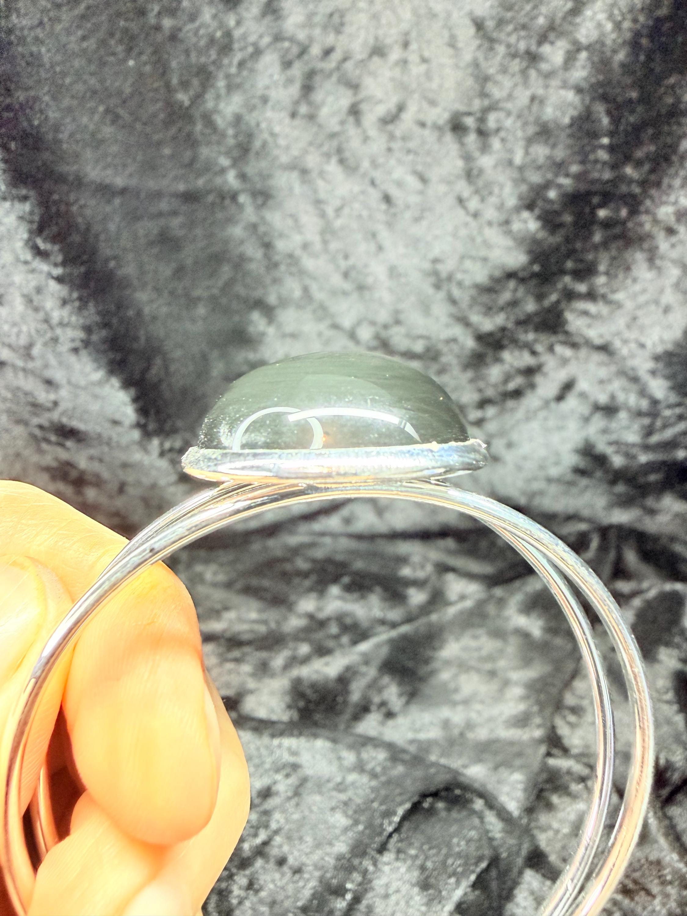 Rainbow Sheen Obsidian Bracelet