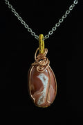 Carnelian agate with druse pocket necklace