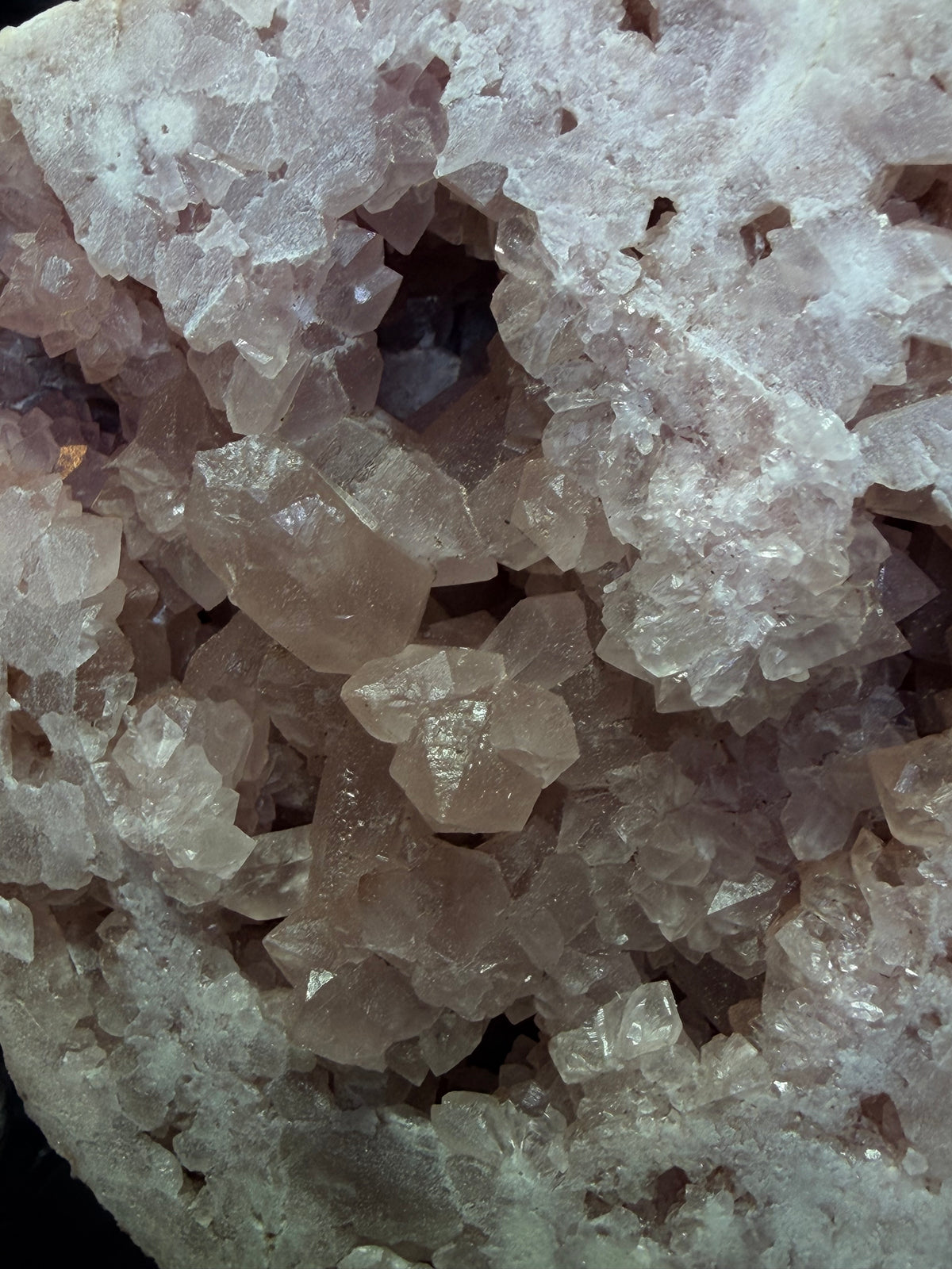 Raw Argentine Pink Amethyst Geode Matching Pair - 3.5" Natural Quartz Druzy Display Set with Stands