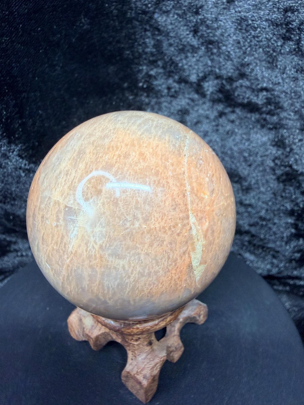 Flashy Peach Moonstone Sphere