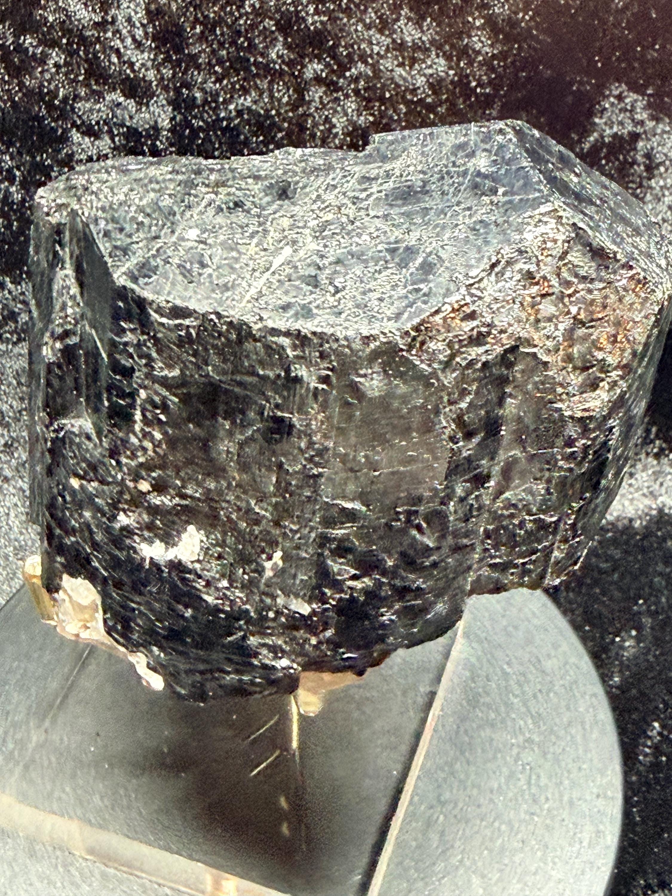 Terminated Black Tourmaline with quartz from Brazil