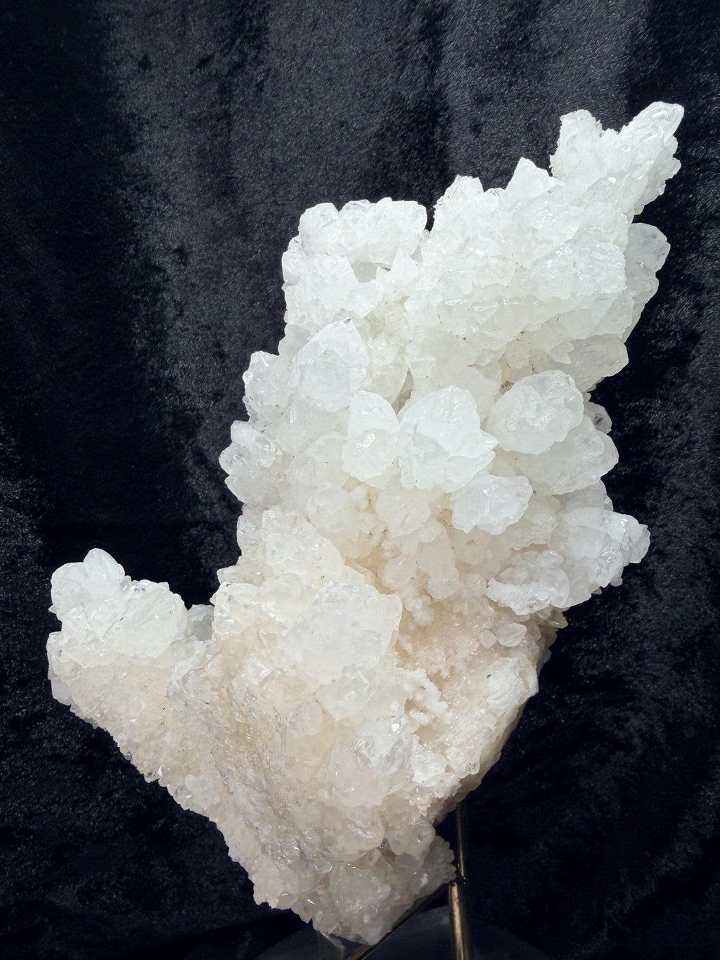 XL White Druse Aragonite Specimen, Sparkling Crystal Clusters