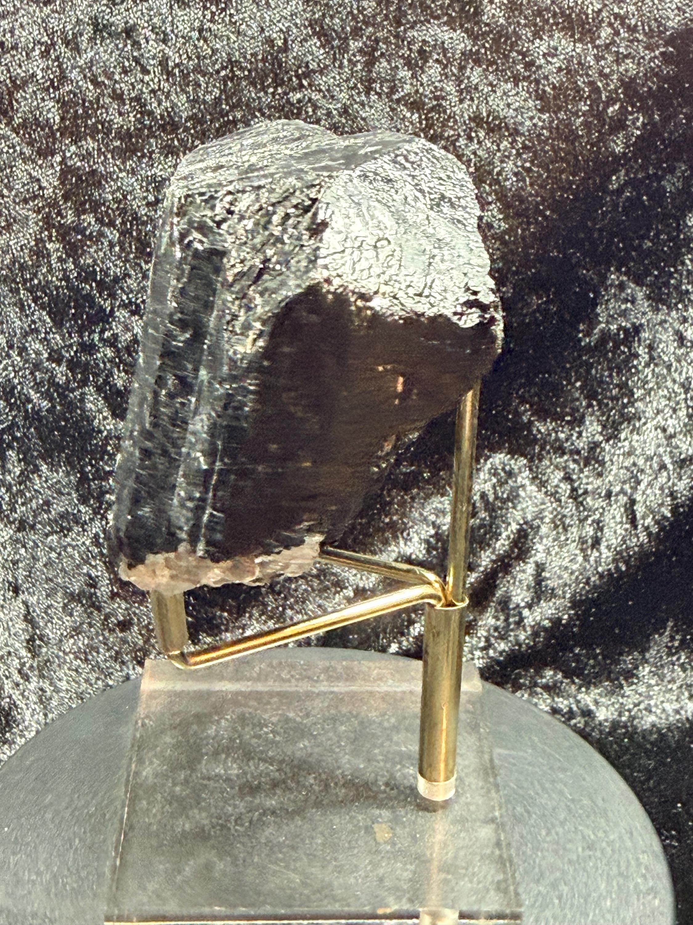 Terminated Black Tourmaline with quartz from Brazil
