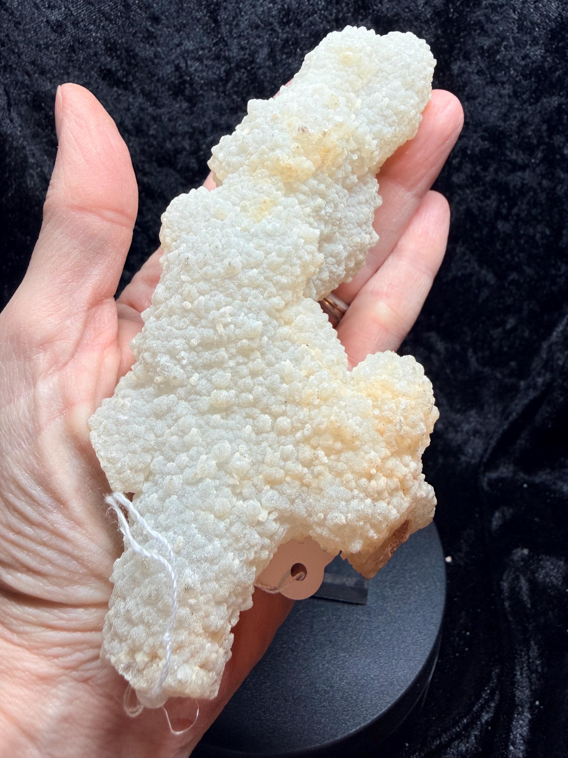Chalcedony Coral Stalactite: Druzy UV Reactive Crystal