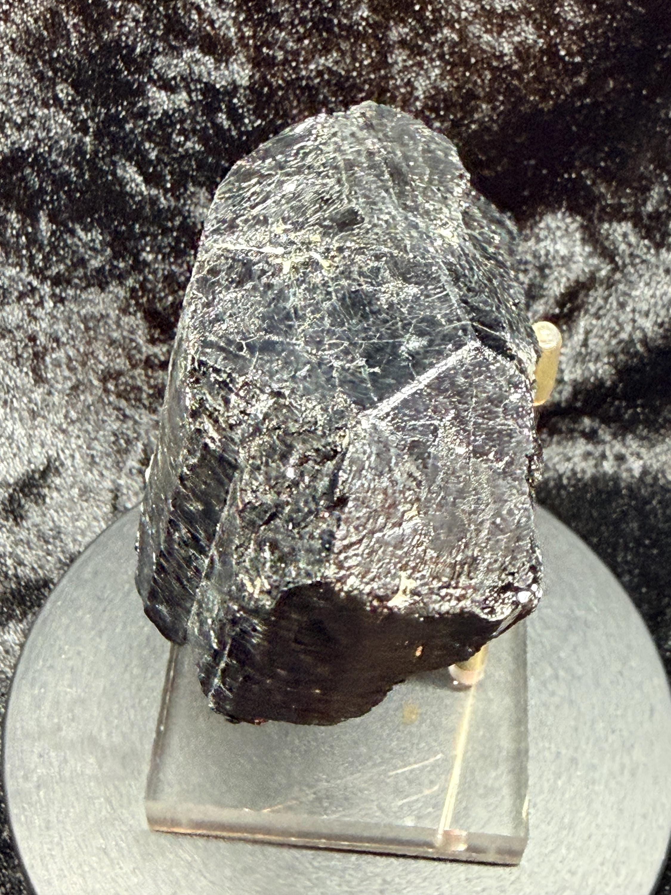 Terminated Black Tourmaline with quartz from Brazil