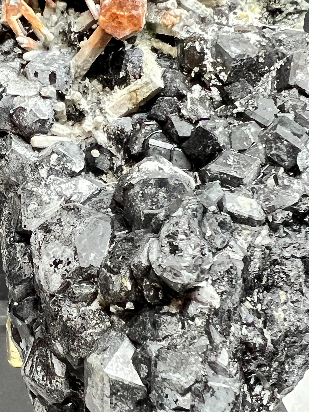 Melanite Garnet Cluster With Albite & Aegirine On Matrix