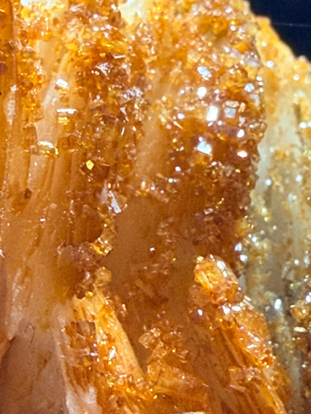 Vanadinite on Barite from Morocco