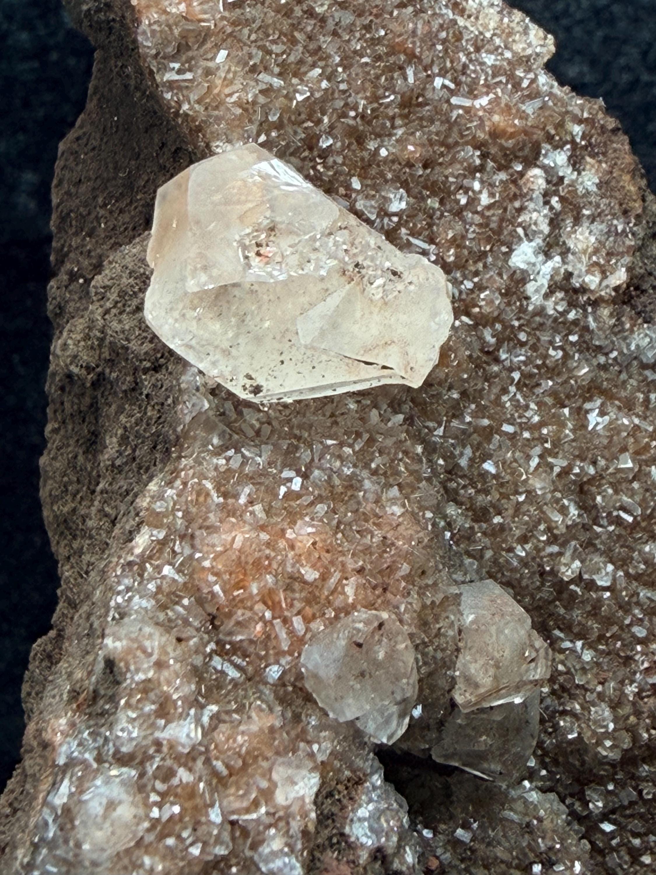Red diamond calcite from Mexico