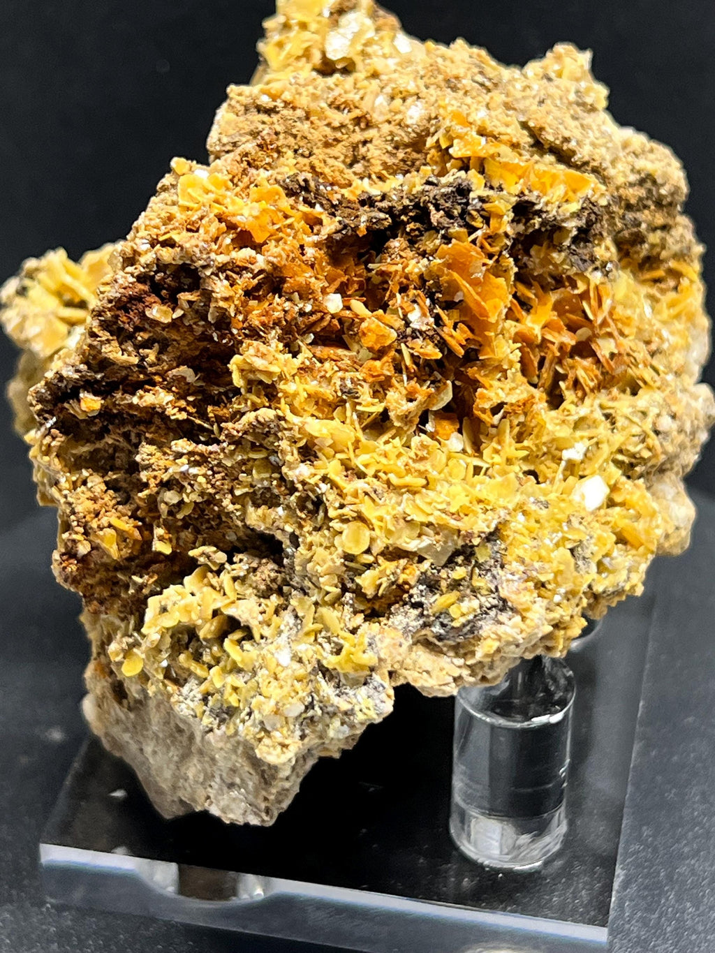 Wulfenite Specimen, Orange Lead Molybdate Mineral