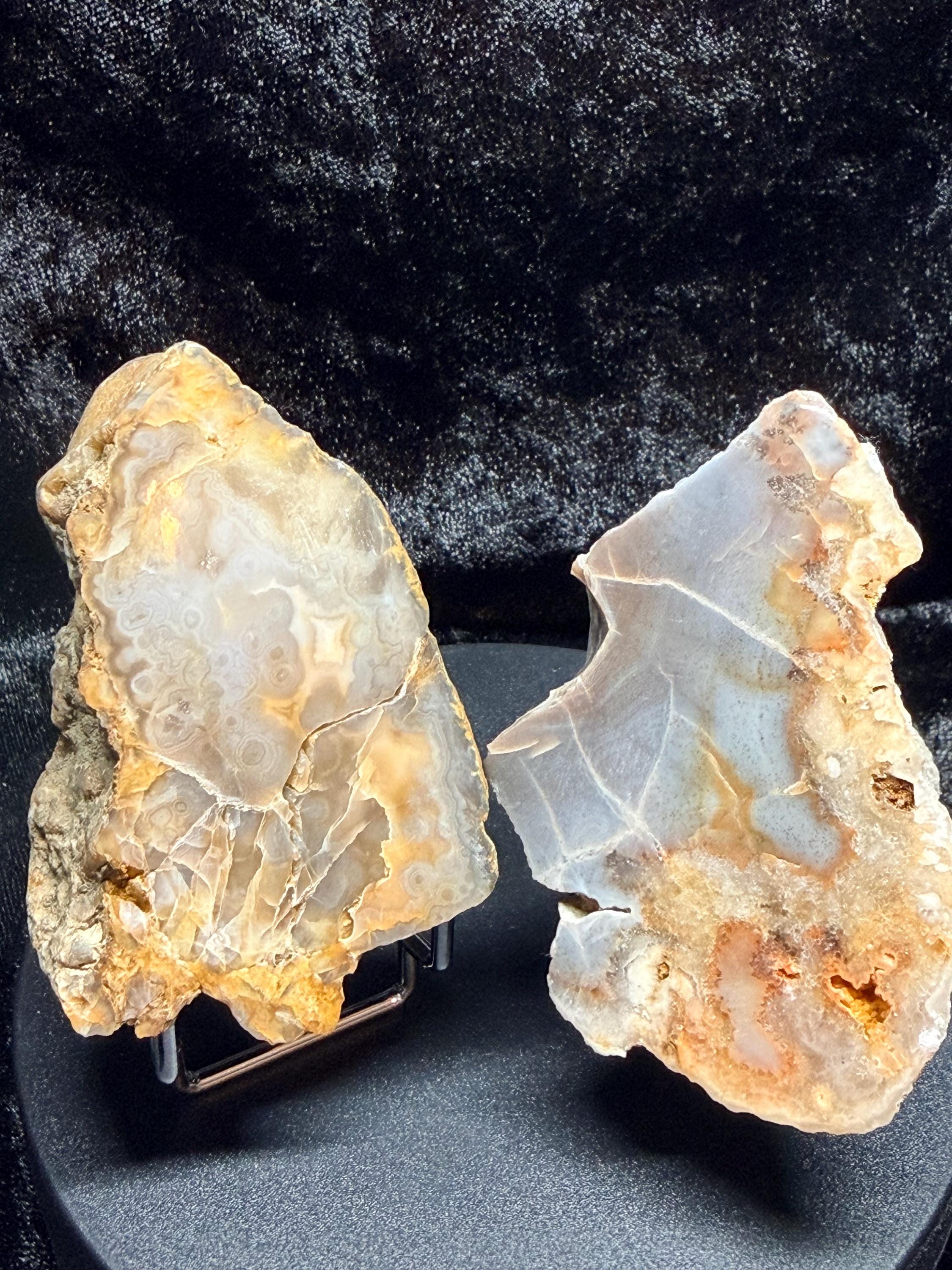 Polished Kentucky agate pair.