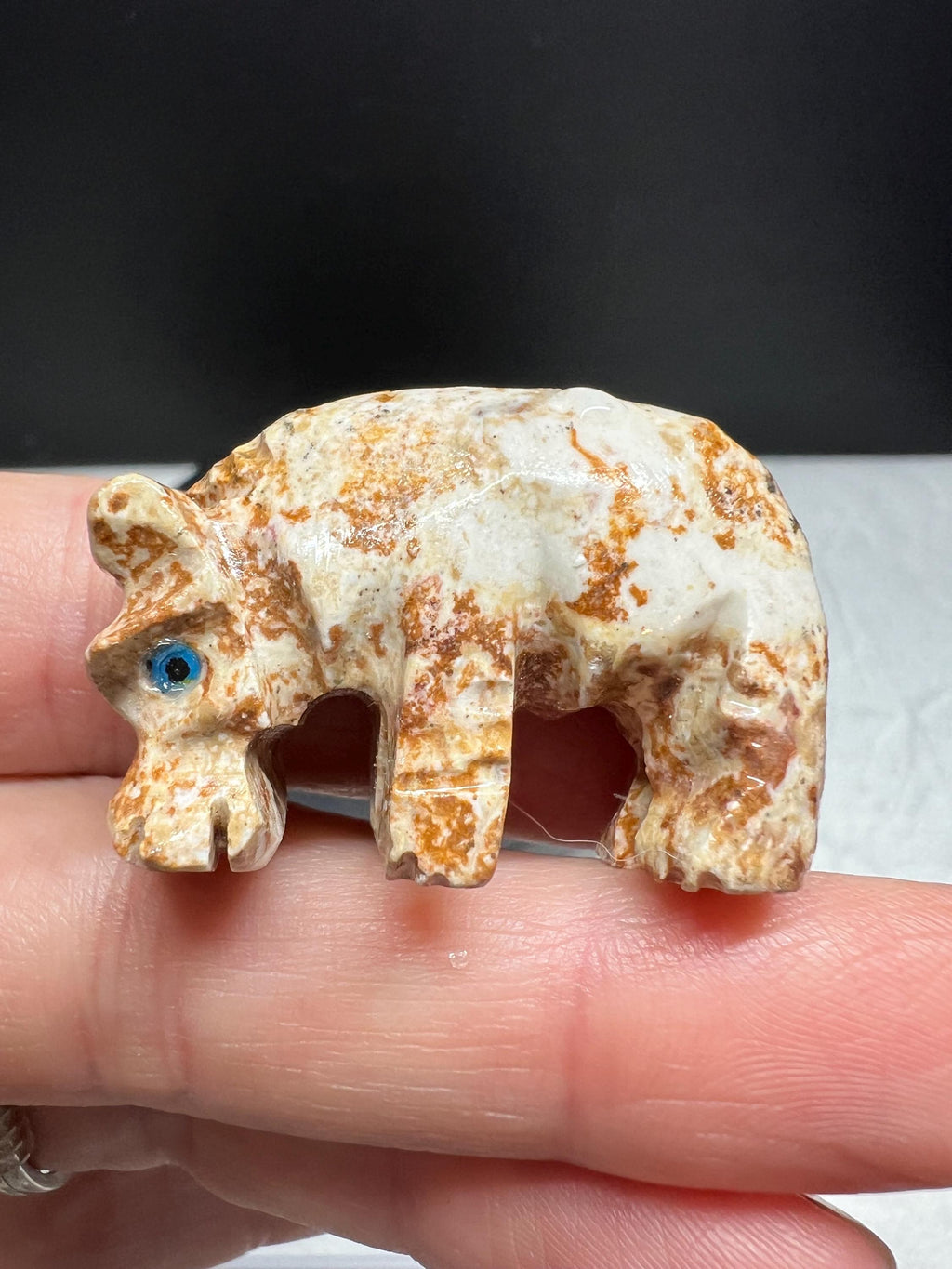 Carved animals, set of 4.