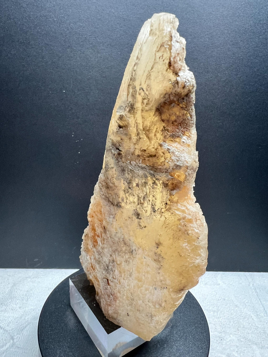 Calcite Stalactite Crystal, Phosphorescent Mineral Specimen
