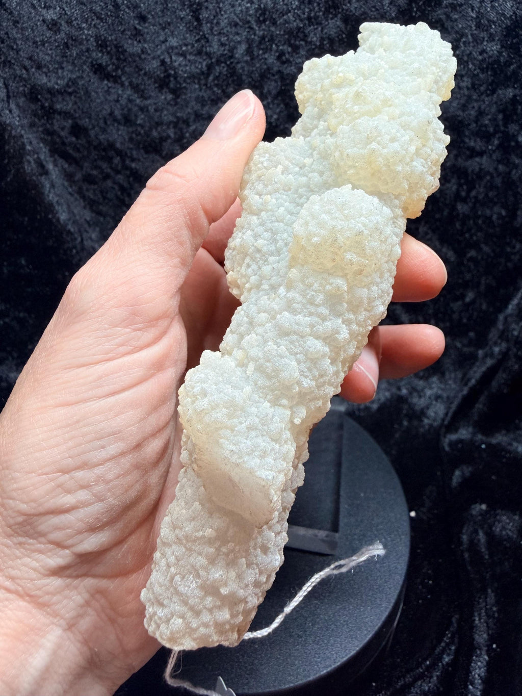 Chalcedony Coral Stalactite: Druzy UV Reactive Crystal