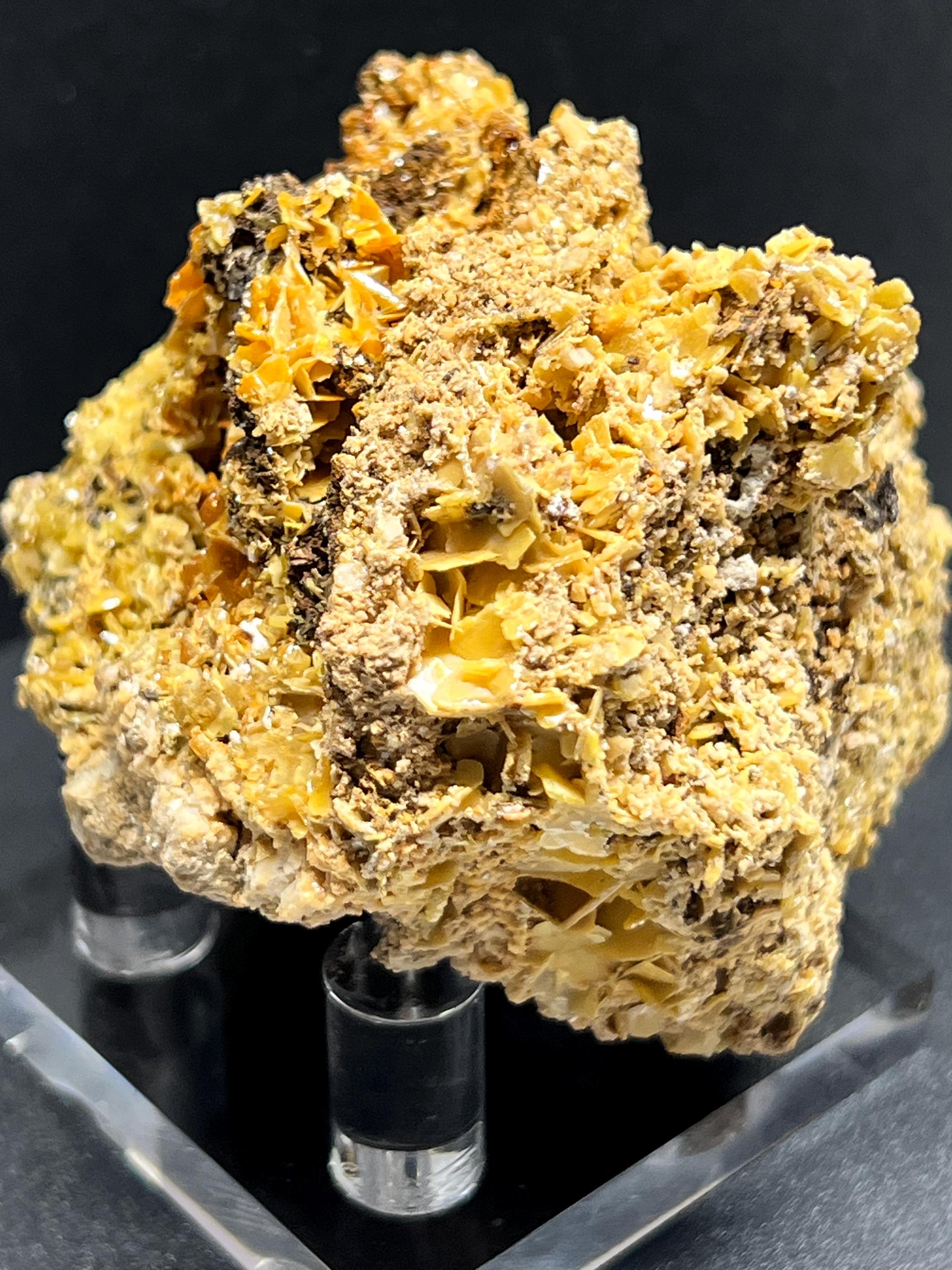 Wulfenite Specimen, Orange Lead Molybdate Mineral