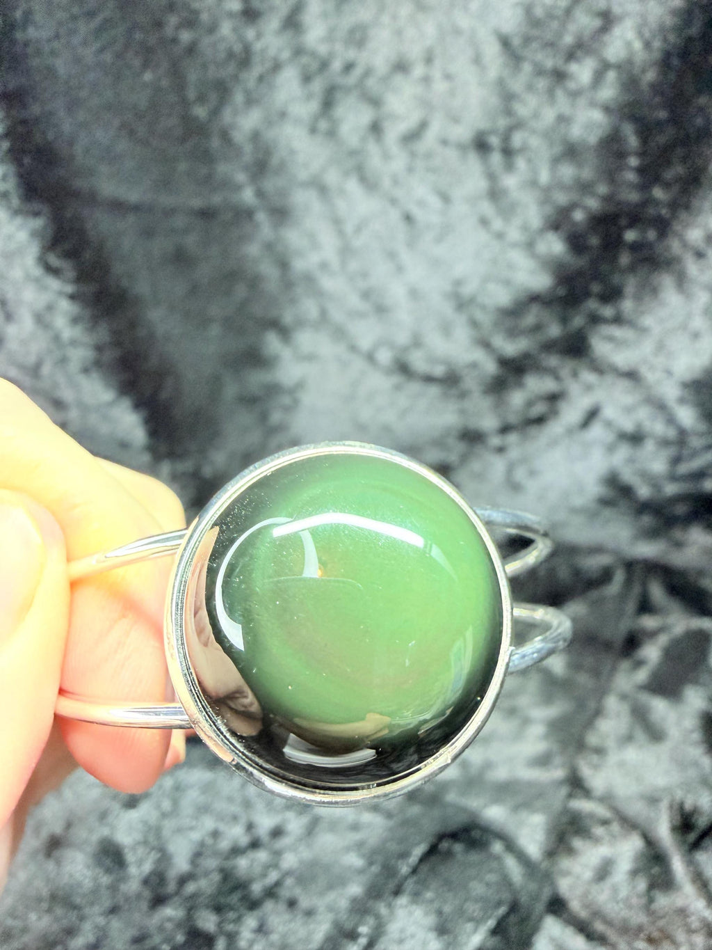 Rainbow Sheen Obsidian Bracelet