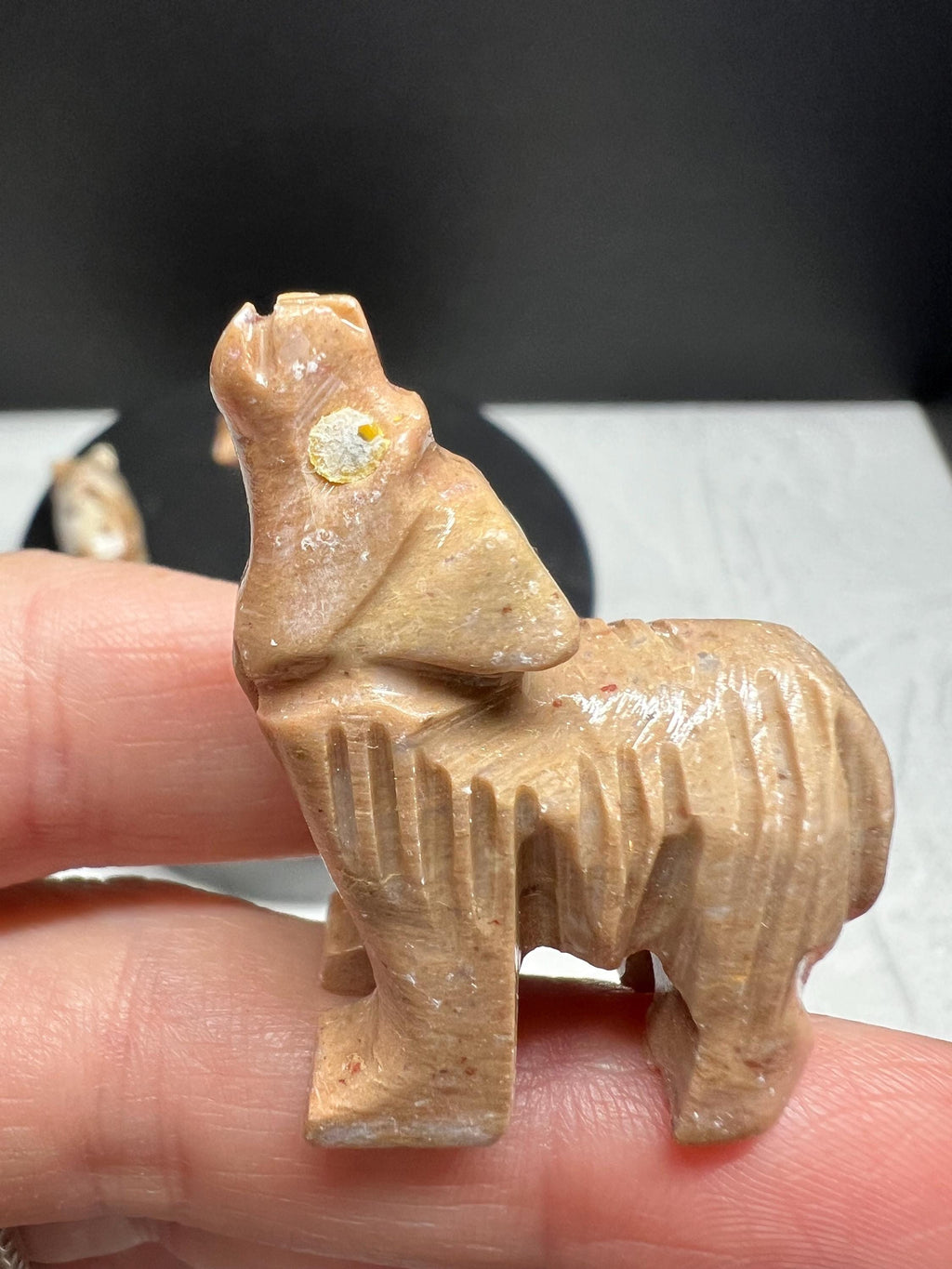 Carved animals, set of 4.