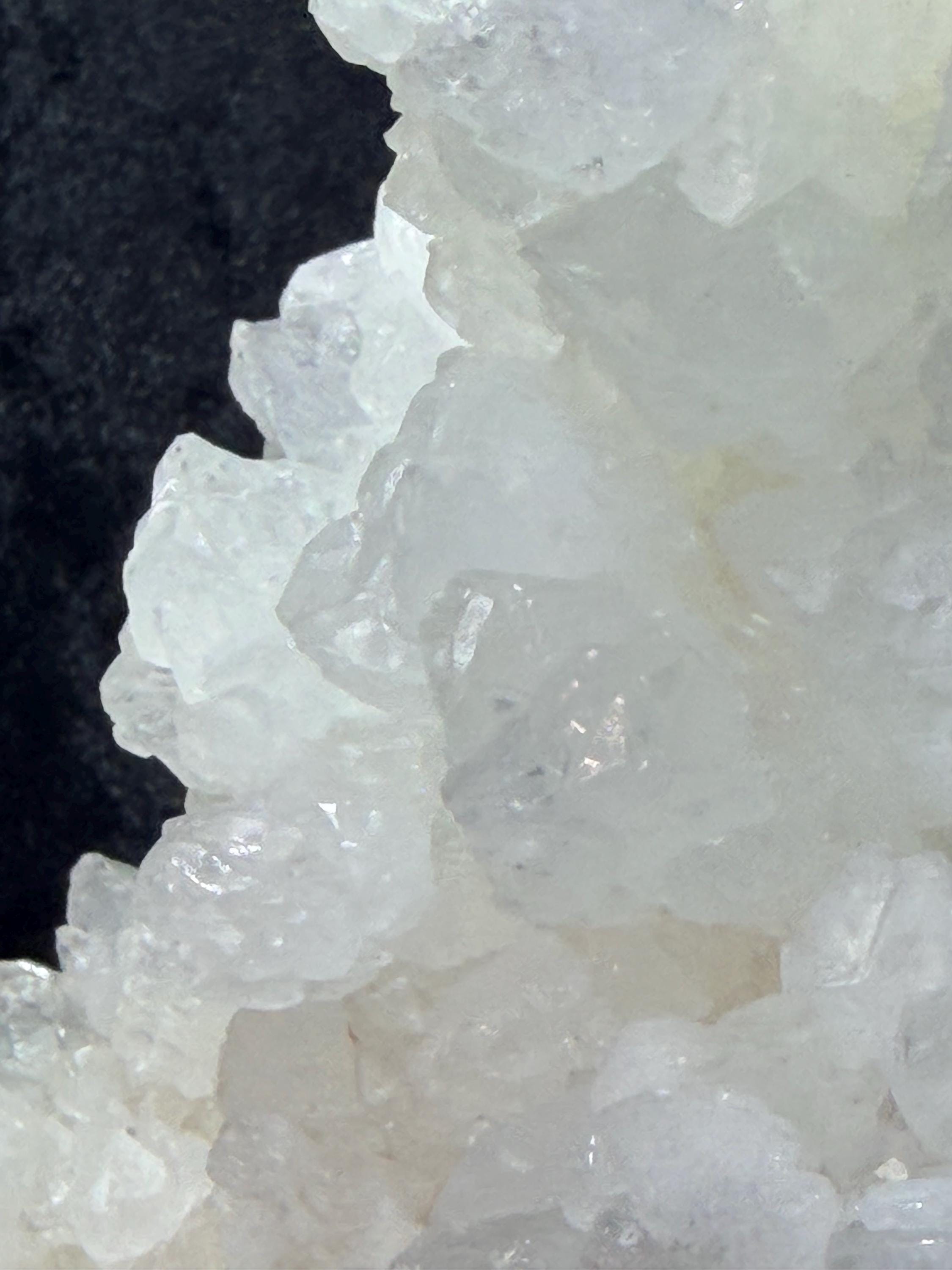 XL White Druse Aragonite Specimen, Sparkling Crystal Clusters