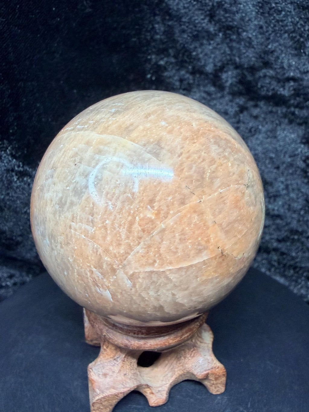 Flashy Peach Moonstone Sphere