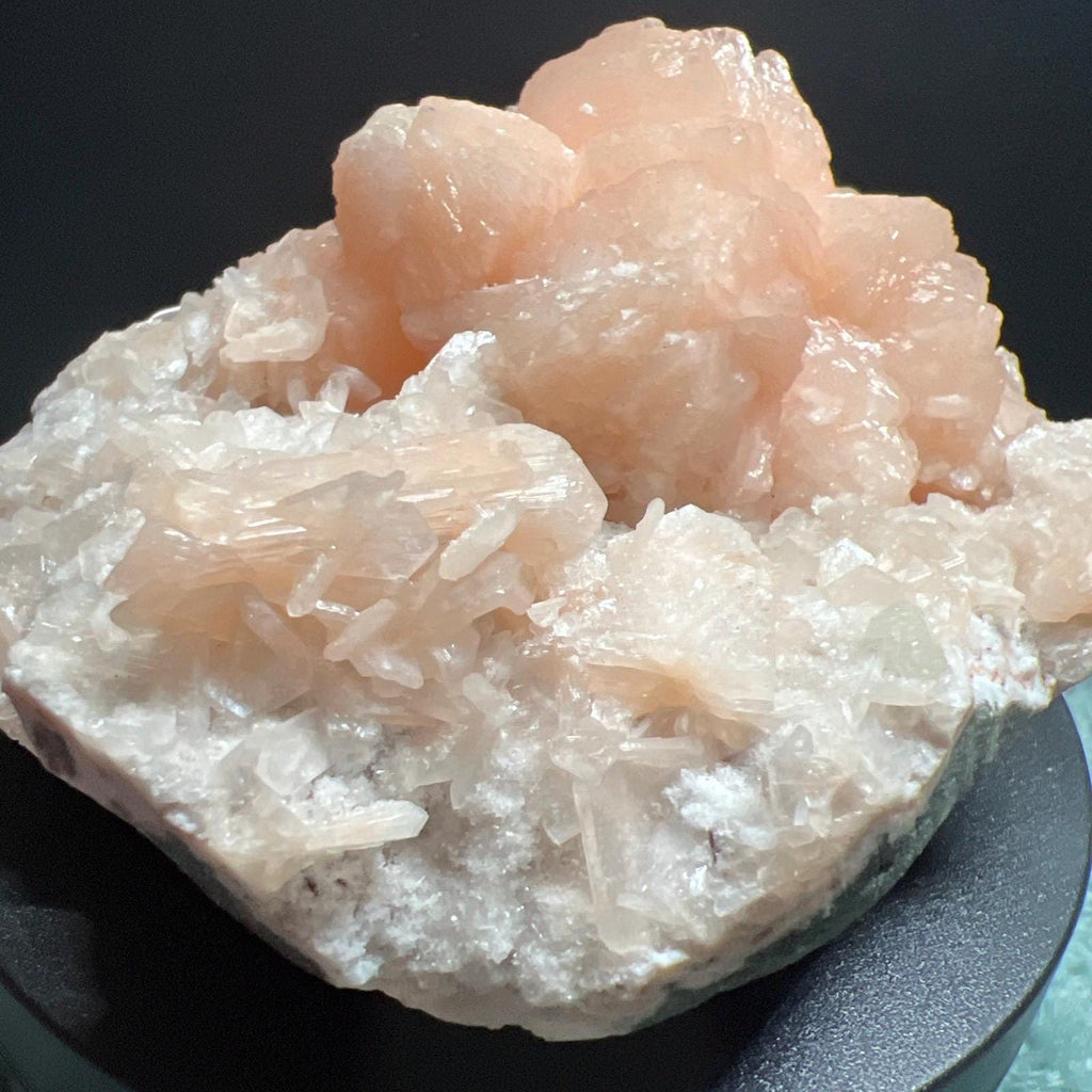 Pink Stilibite on chalcedony from India