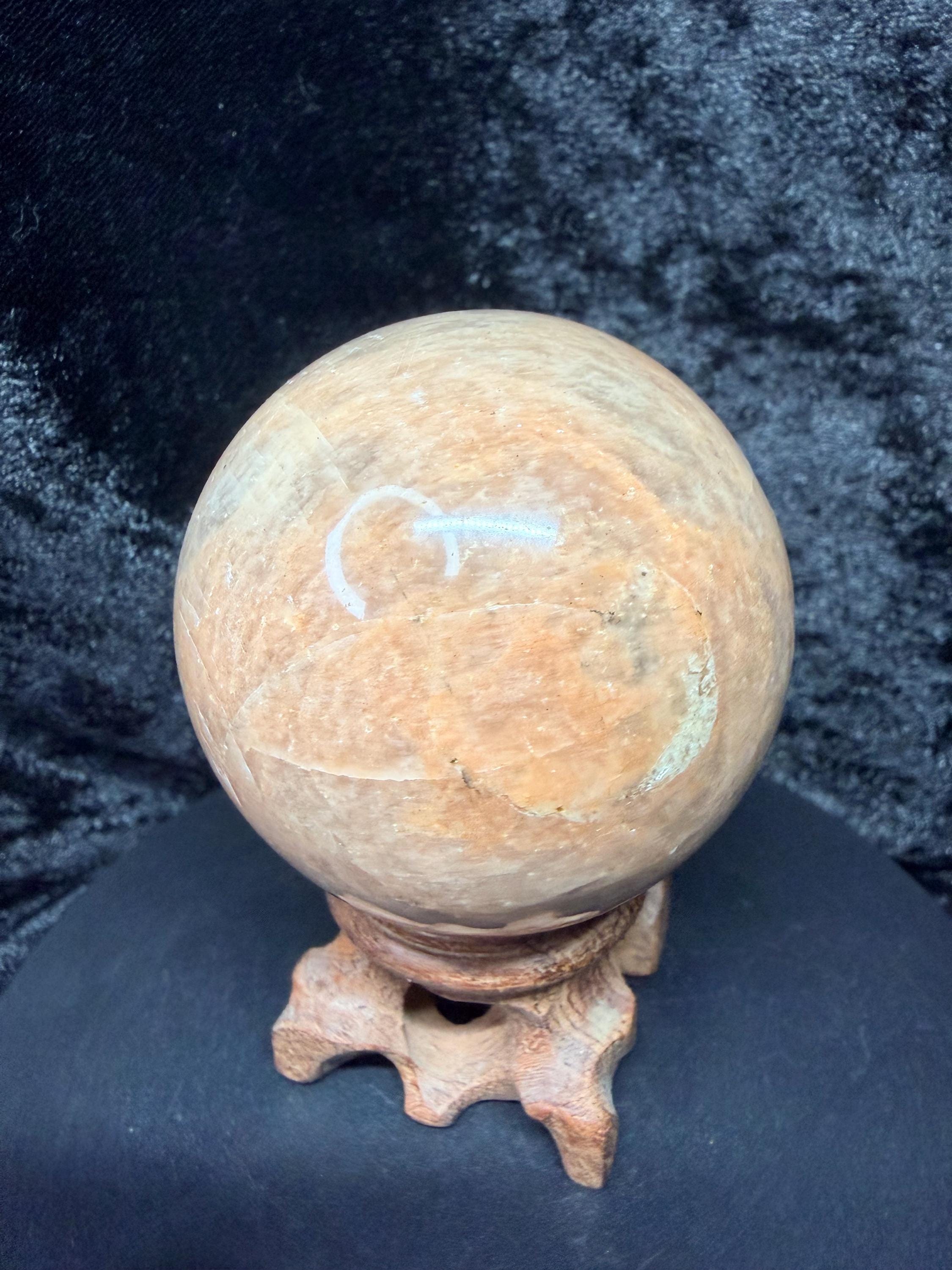 Flashy Peach Moonstone Sphere
