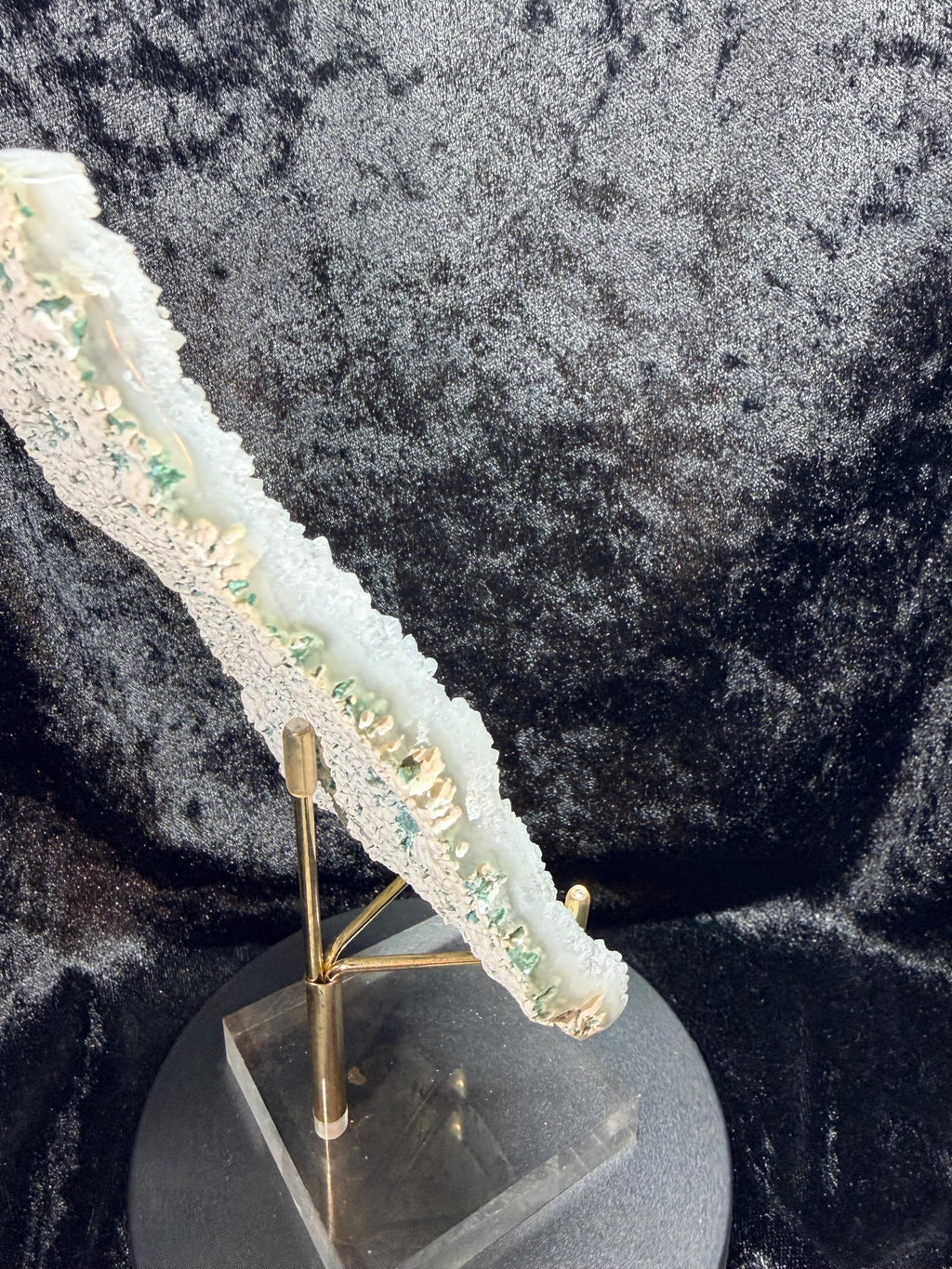 Polished Lavender Chalcedony Crystal Druze Plate