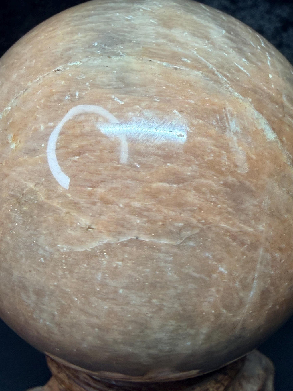 Flashy Peach Moonstone Sphere