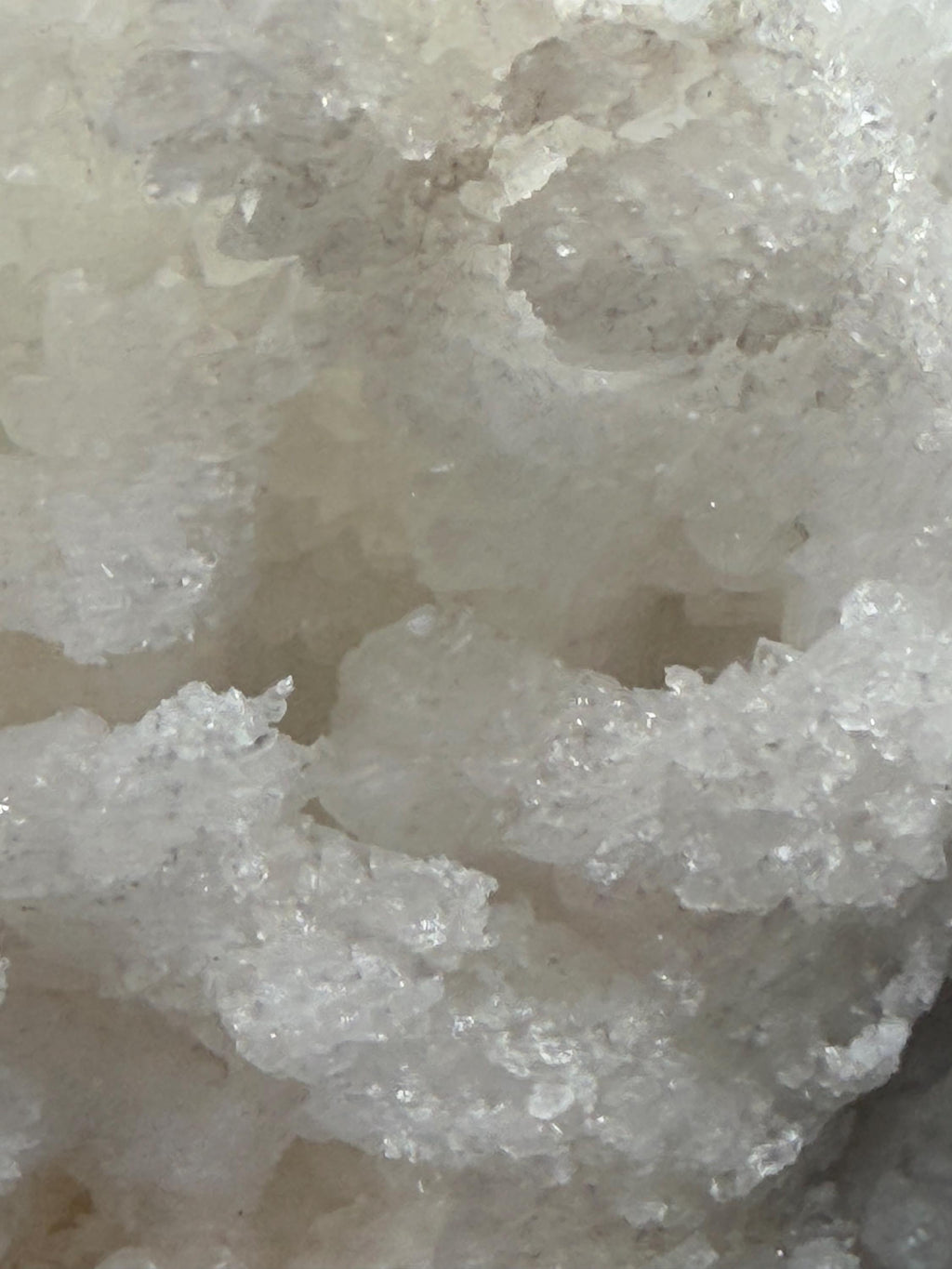 XL White Druse Aragonite Specimen, Sparkling Crystal Clusters