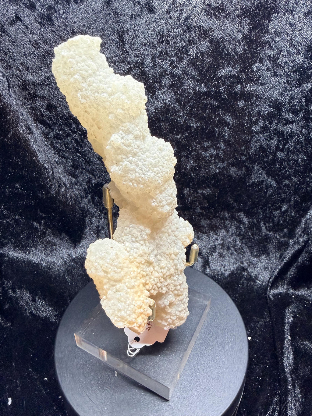 Chalcedony Coral Stalactite: Druzy UV Reactive Crystal